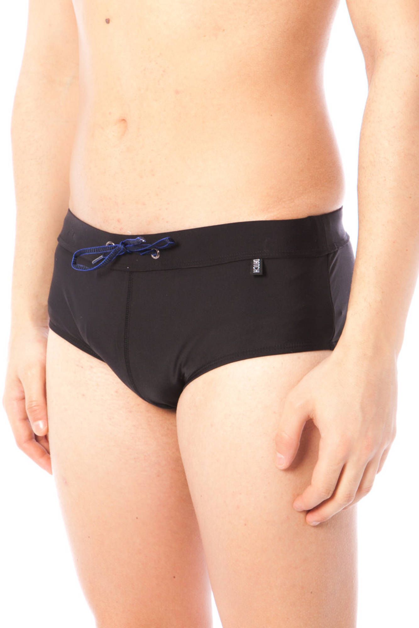 I7S0901_NERO_402 – Elegantes Herrenunterteil: Schwarzes Kostüm mit Badeslipper & Details – Größe: S – Farbe: Nero