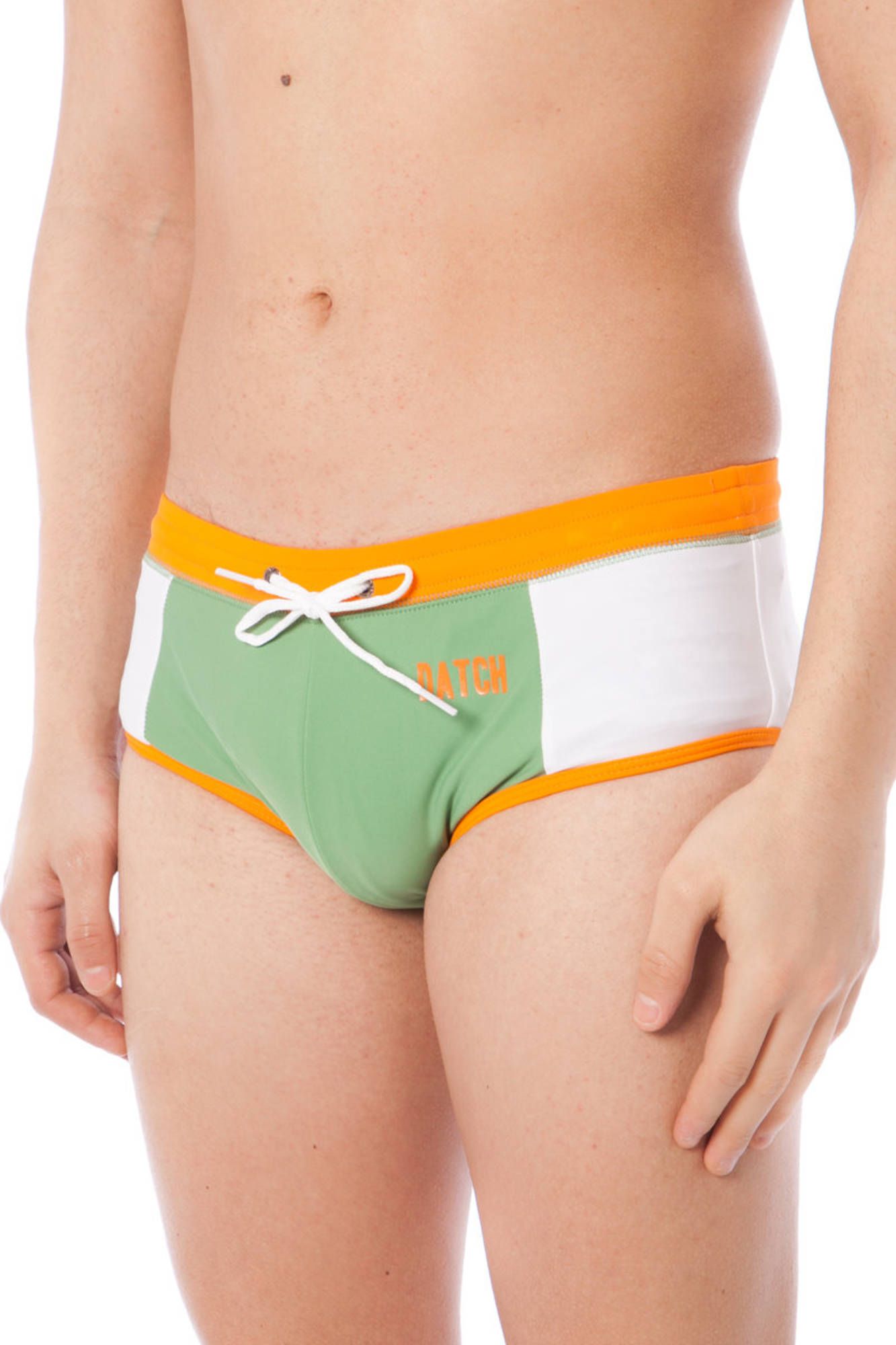 I7S0911_VERDE_2B3 – Badehose Herren Grün mit Schnürung und Rückseitendruck – Größe: S, XL – Farbe: Verde