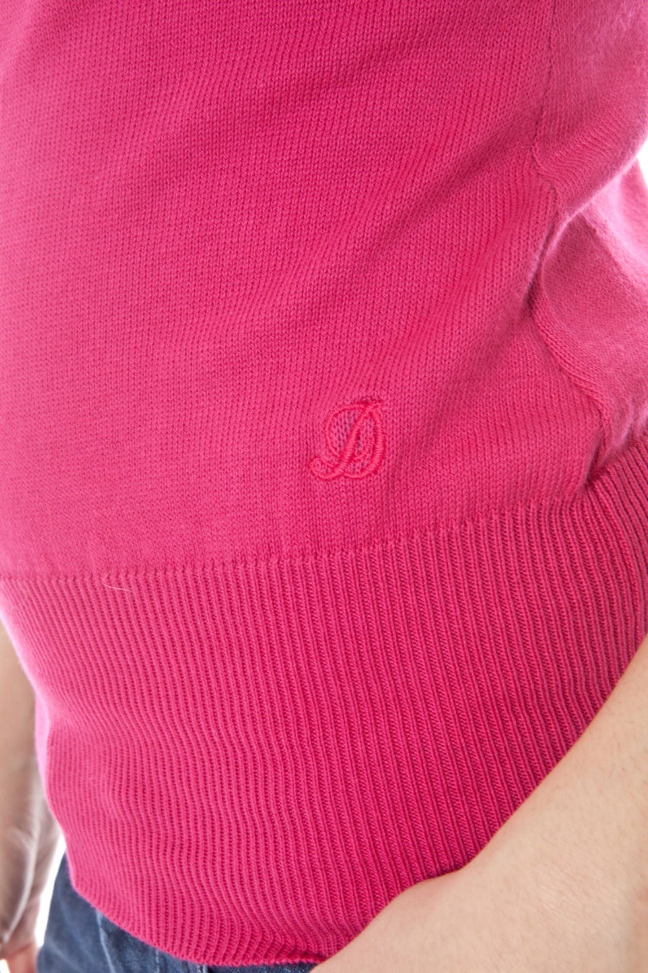A9T7389_E901196_ROSA3A1 – Damen Rosa Weste mit V-Ausschnitt und Logo – Stilvoll und Modern – Größe: S – Farbe: Rosa