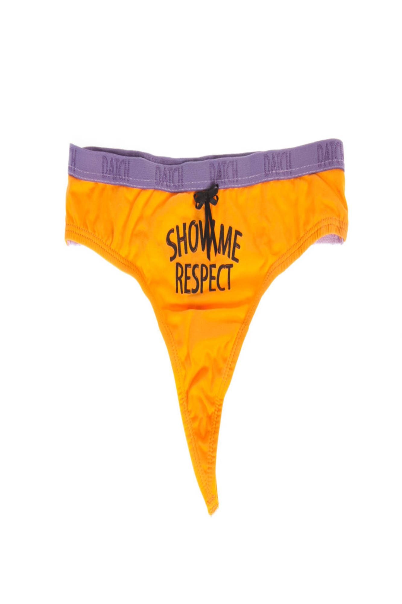 I9U0931_ARANCIO_5Z1 – Eleganter Damen-Tanga in Orange mit Spitze und Kontrastdetails – Größe: S, M, XL – Farbe: Arancione