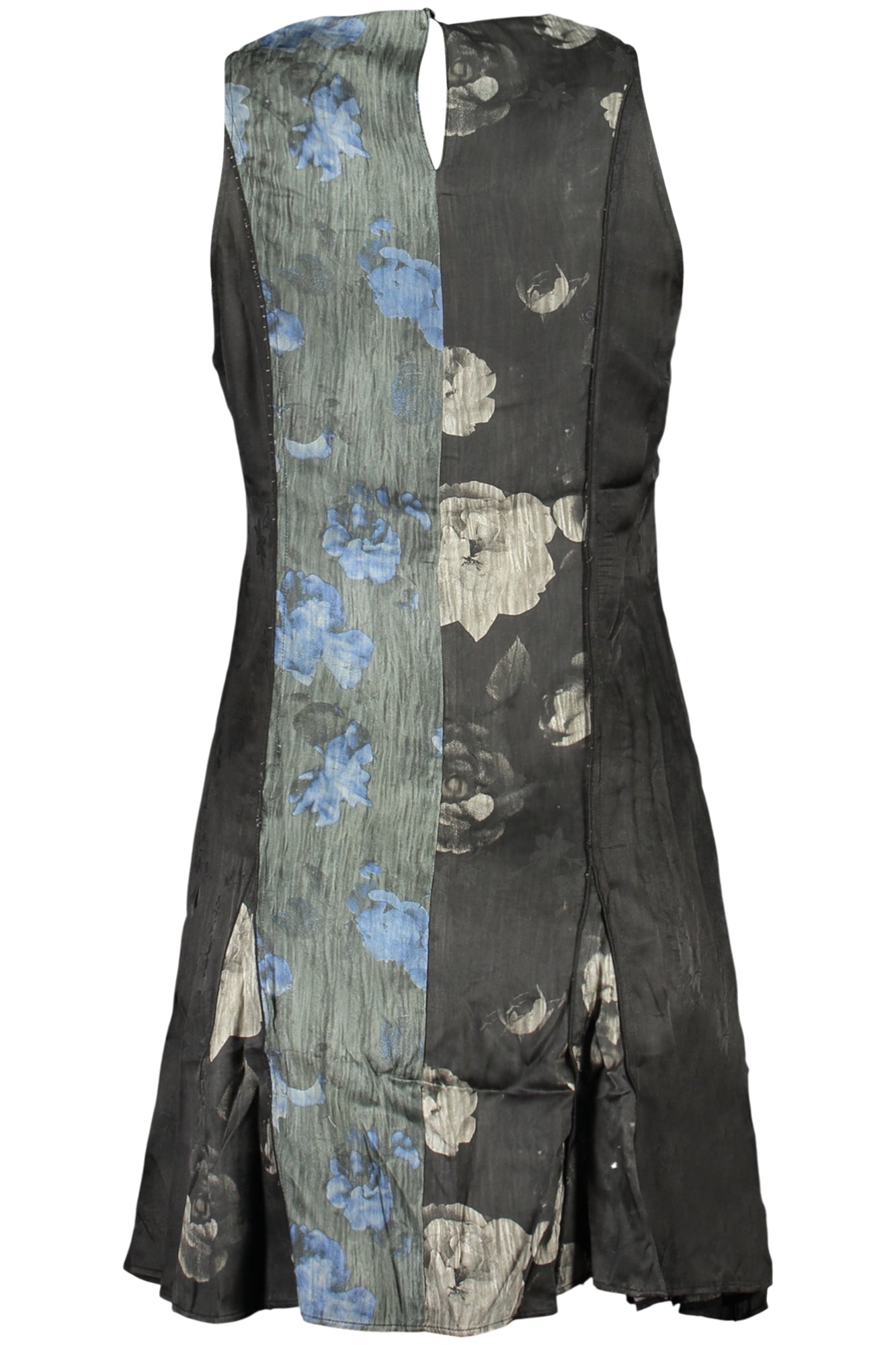 26SWVW31_NE2000 – Stylisches Schwarzes Damenkleid mit Muster und Kontrastdetails – Größe: XS, S, M, L, XL – Farbe: Nero
