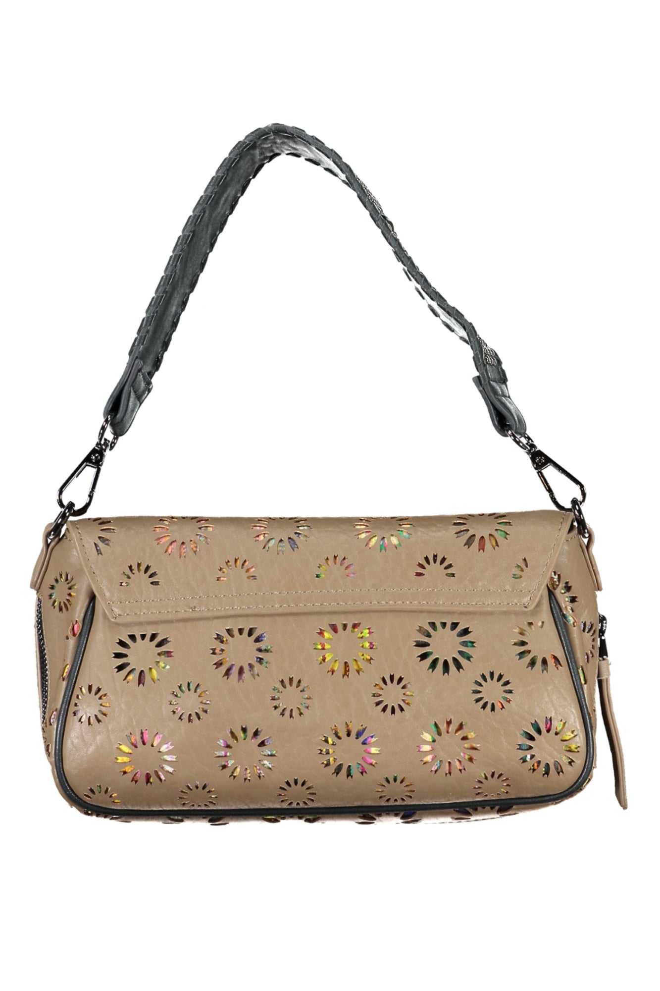 23WAXP28_BE6030 – Beige Damenhandtasche mit abnehmbarem Riemen und Kontrastdetails – Größe: UNI – Farbe: Beige