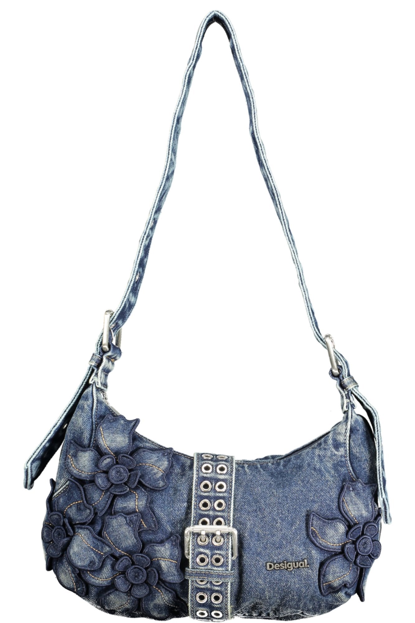 26SAXD15_BL5008 – Blaue Damen Umhängetasche mit Kontrastdetails und Magnetverschluss – Größe: UNI – Farbe: Blu