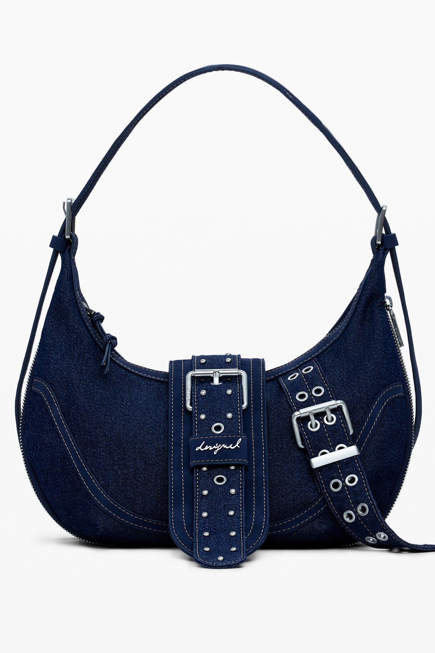 25WAXD24_BL5008 – Stylische Damenhandtasche Blau mit verstellbarem Schulterriemen – Größe: UNI – Farbe: Blu