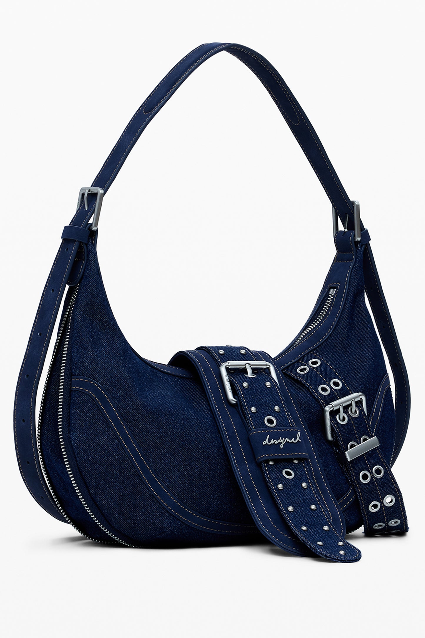25WAXD24_BL5008 – Stylische Damenhandtasche Blau mit verstellbarem Schulterriemen – Größe: UNI – Farbe: Blu