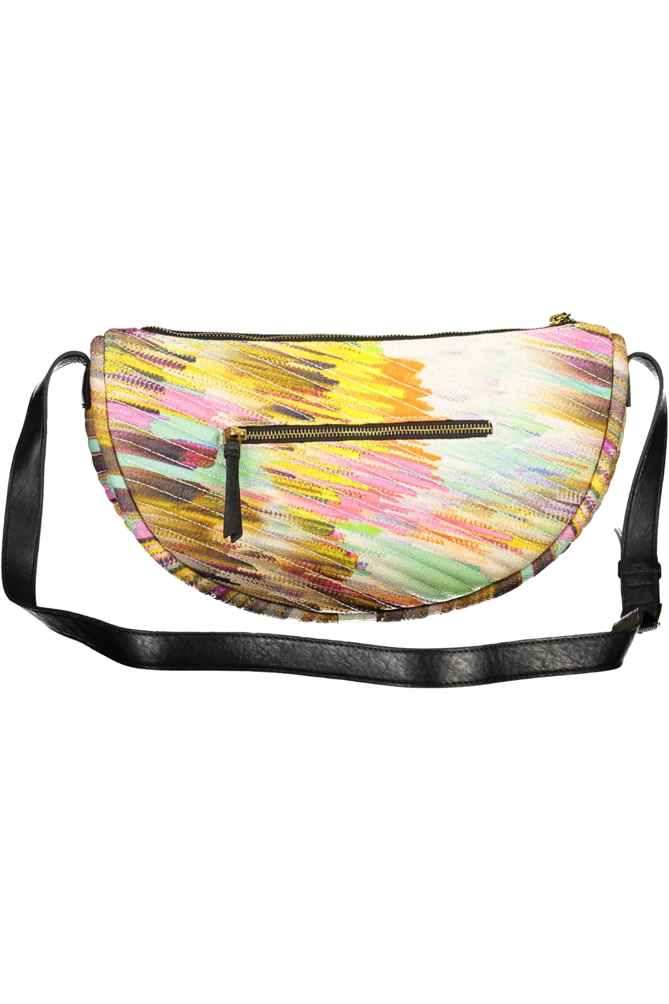 24SAXA25_GI9019 – Stylische Gelbe Schultertasche mit Kontrasten und Verstellbarem Riemen – Größe: UNI – Farbe: Giallo