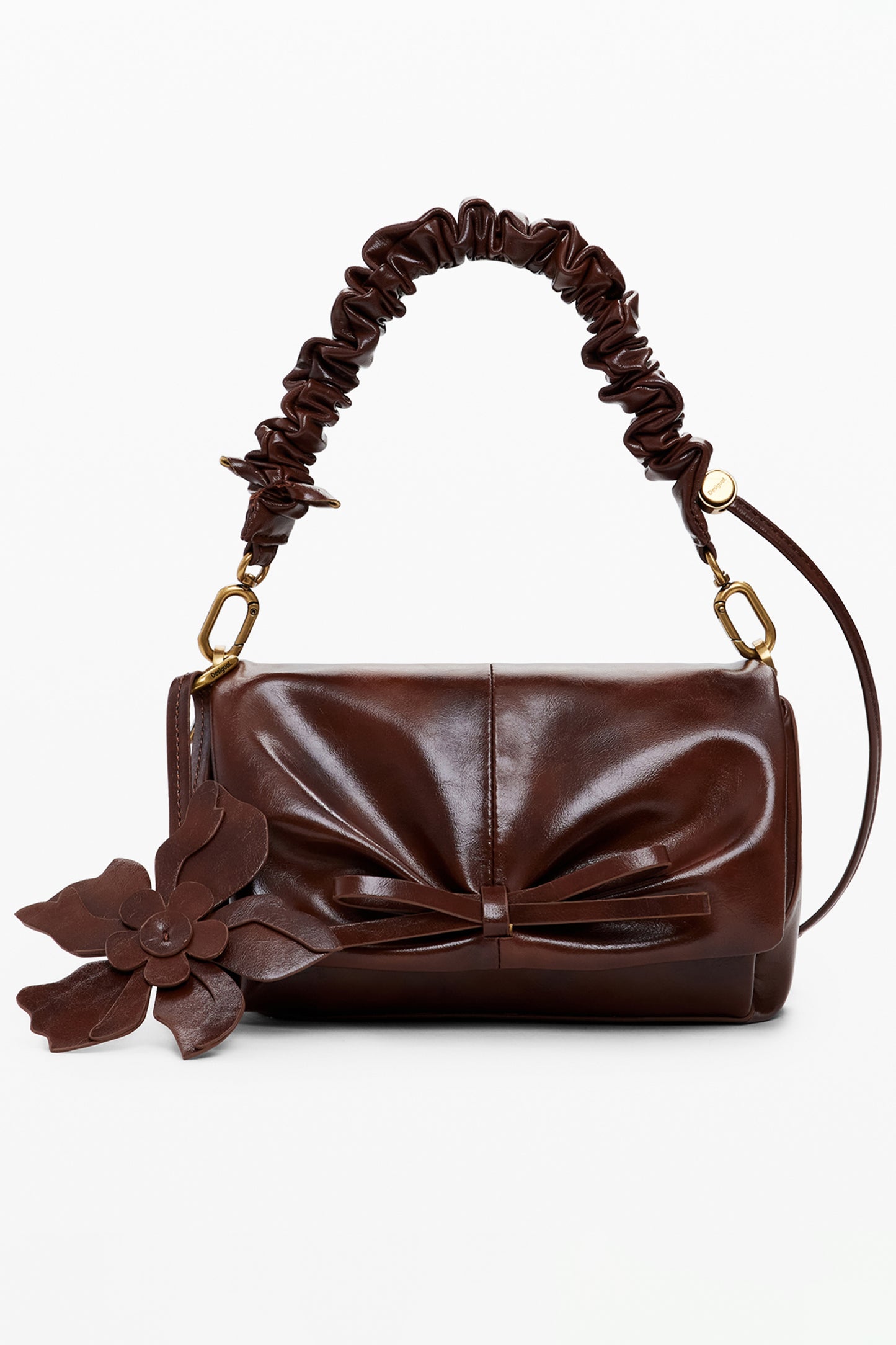 25WAXPC7_MA6000 – Braune Mini-Damentasche mit verstellbarem Schultergurt und Details – Größe: UNI – Farbe: Marrone