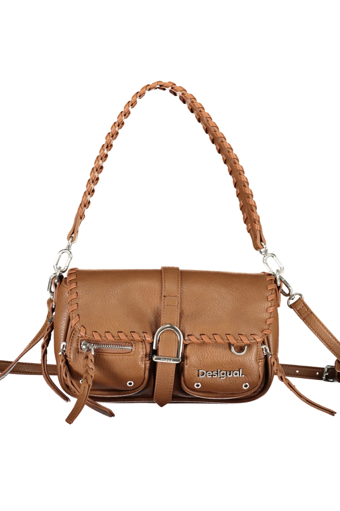 24SAXP36_MA6064 – Braune Damentasche mit vielseitigen Riemen & kontrastierenden Details – Größe: UNI – Farbe: Marrone