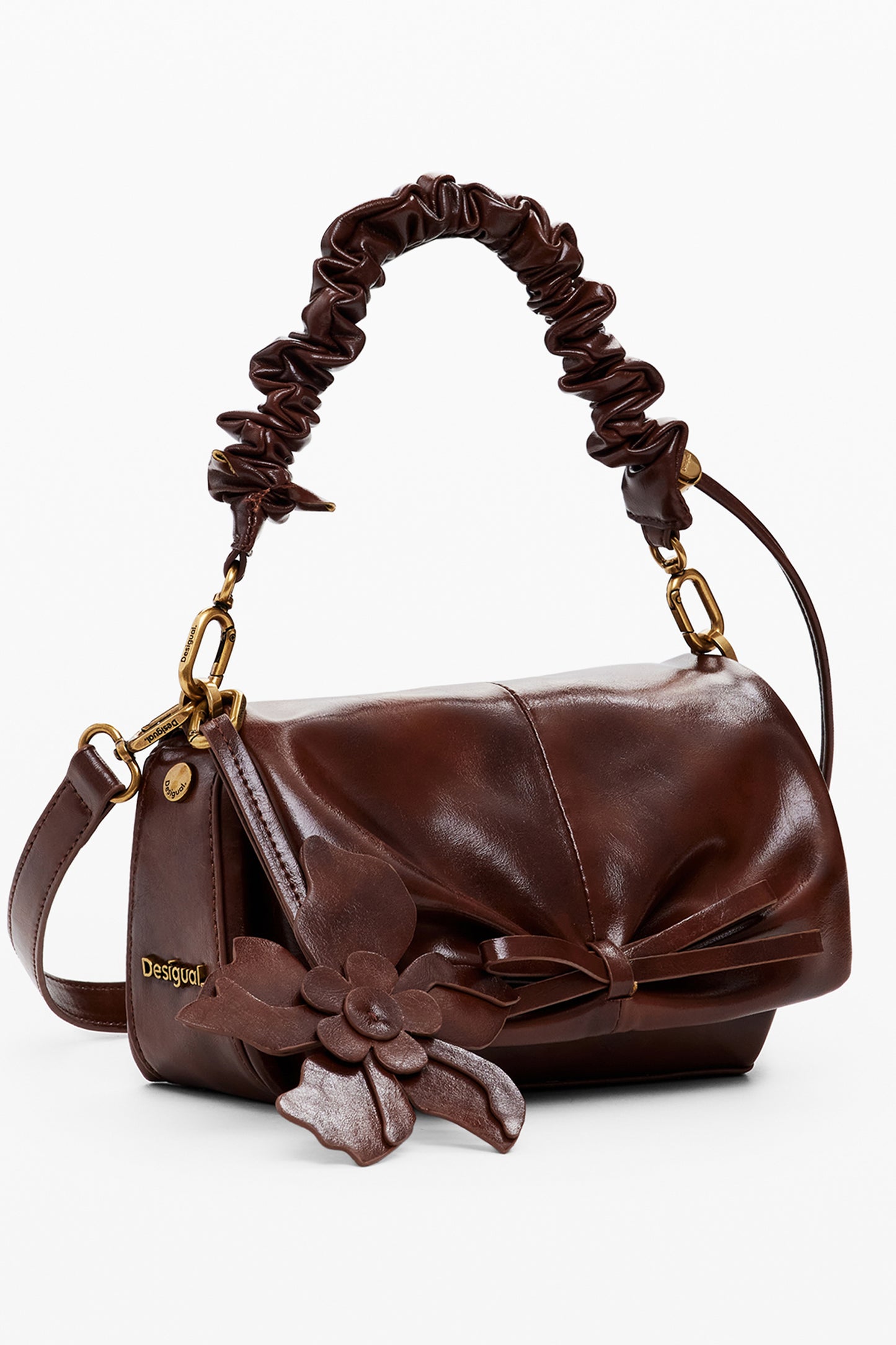 25WAXPC7_MA6000 – Braune Mini-Damentasche mit verstellbarem Schultergurt und Details – Größe: UNI – Farbe: Marrone