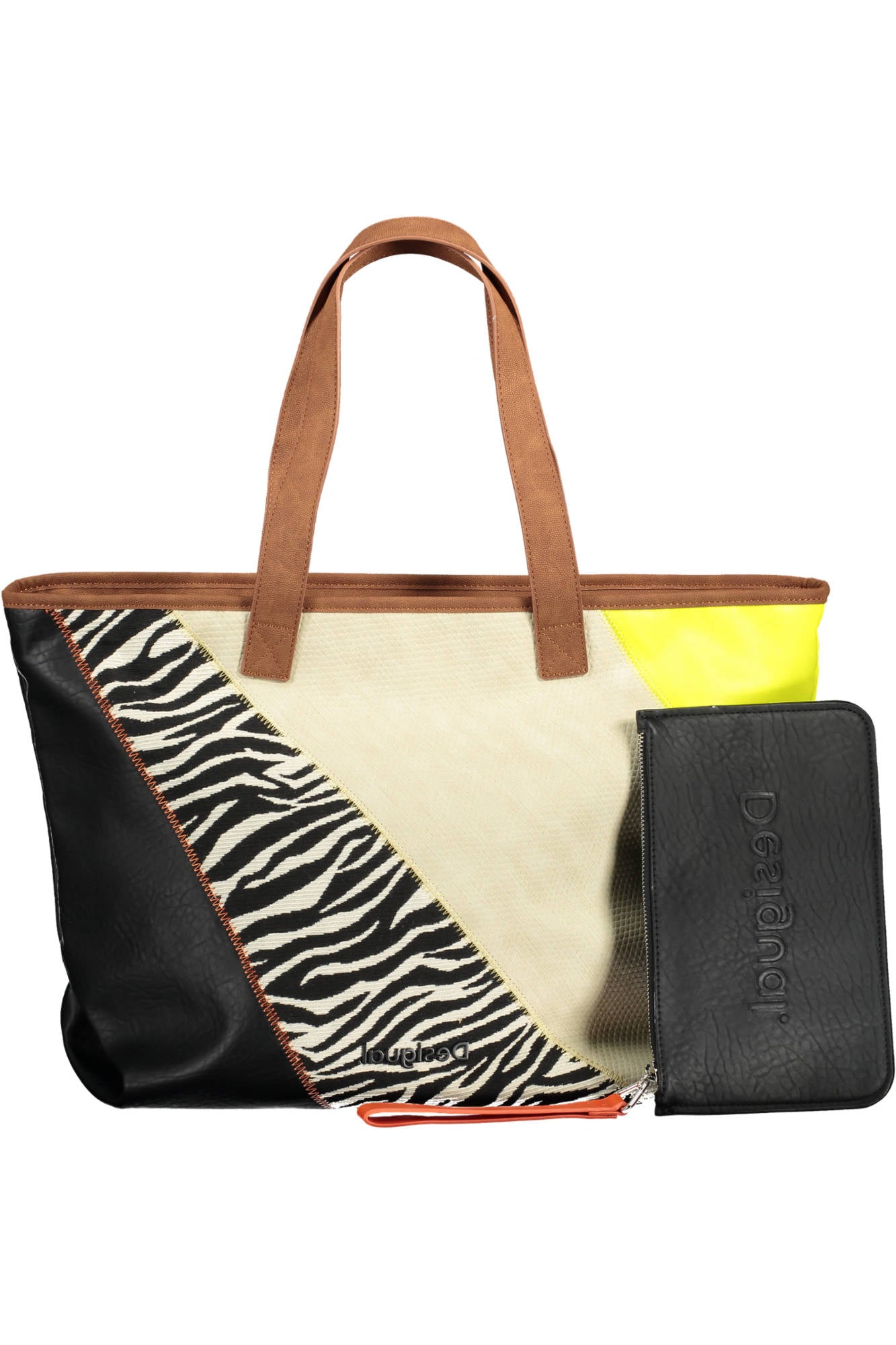 22SAXP42_MARRONE_6001 – Braune Schultertasche mit Henkeln und herausnehmbarer Innentasche – Größe: UNI – Farbe: Marrone