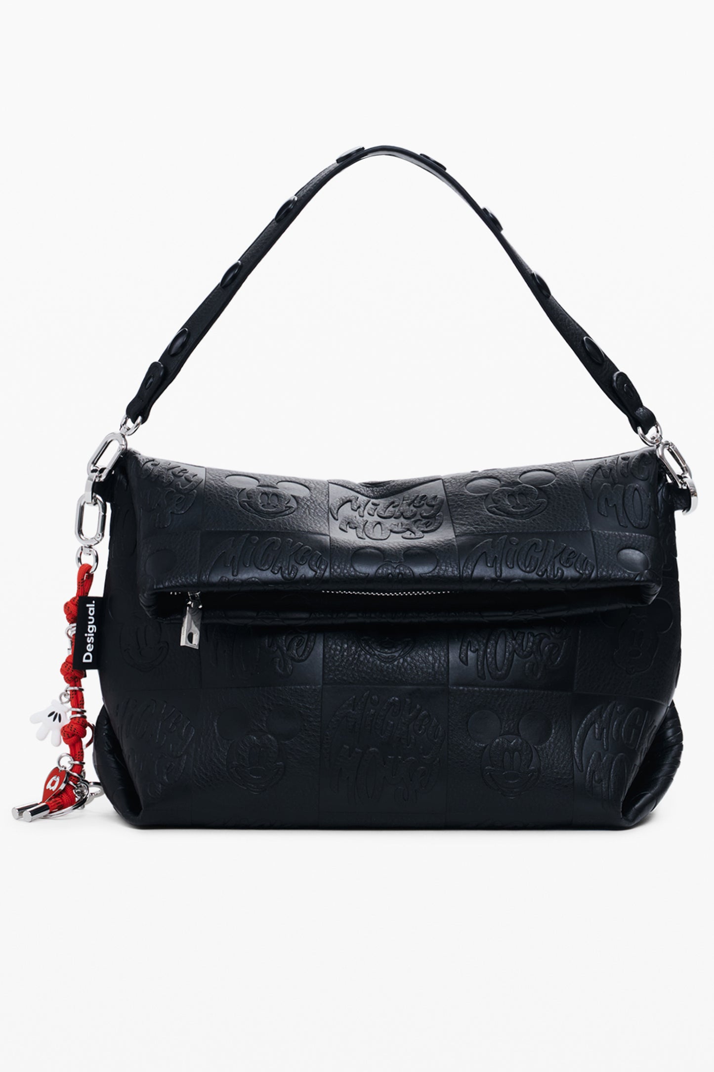 25WAXP21_NE2000 – Stylische schwarze Damentasche mit abnehmbaren Riemen und Fächern – Größe: UNI – Farbe: Nero