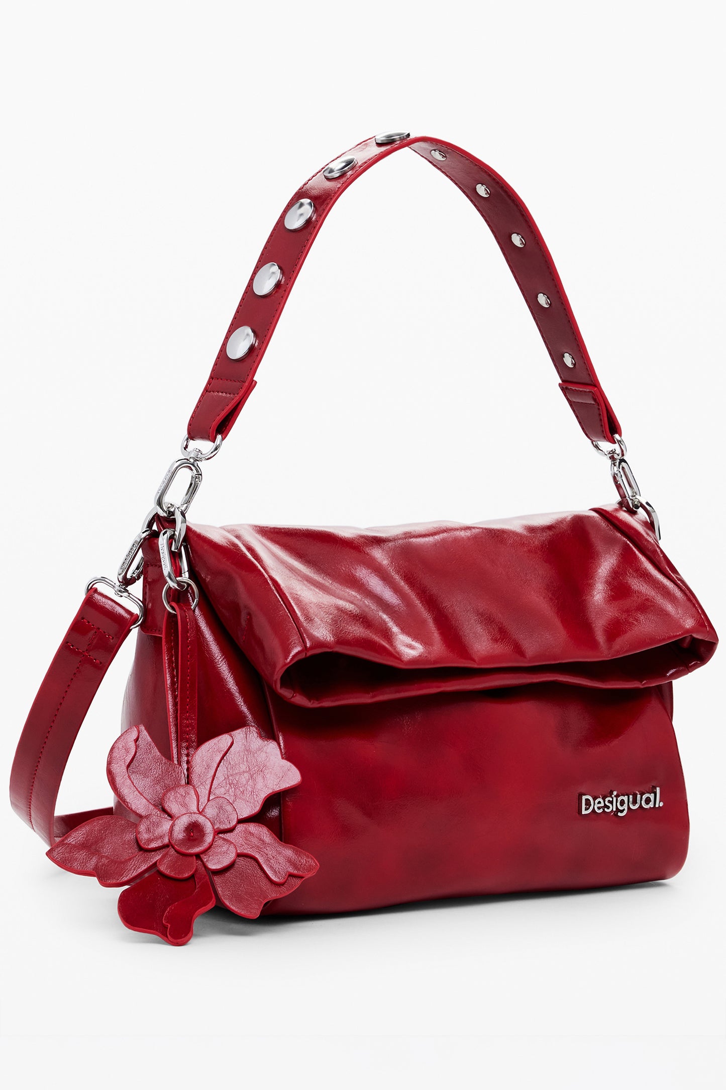 25WAXPCA_RO3000 – Trendy Rote Damen-Tasche mit vielseitigen Trageriemen und Taschen – Größe: UNI – Farbe: Rosso