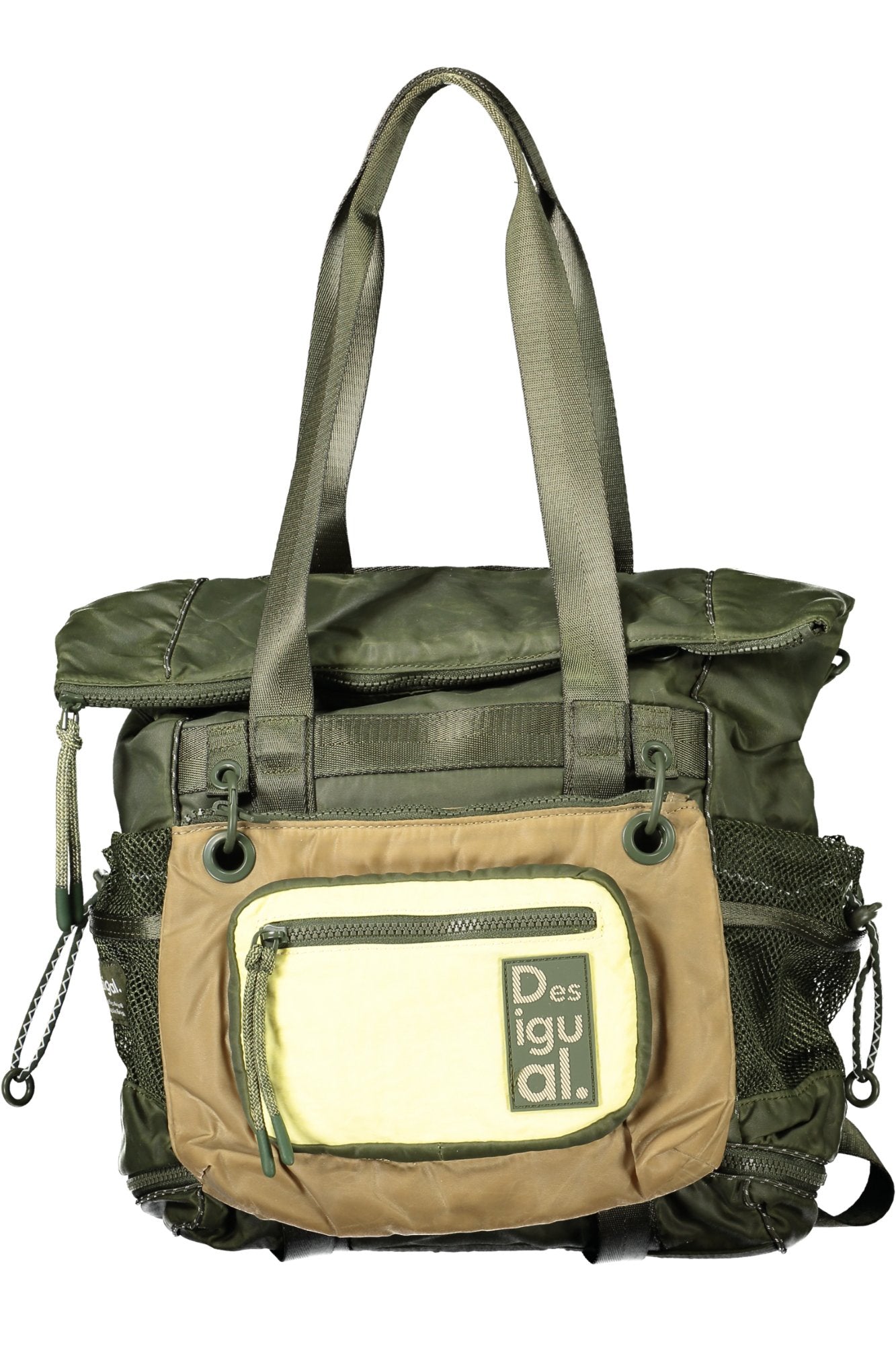 26SAKY06_VE4002 – Vielseitige grüne Damenhandtasche – Umwandelbar zum Rucksack – Größe: UNI – Farbe: Verde
