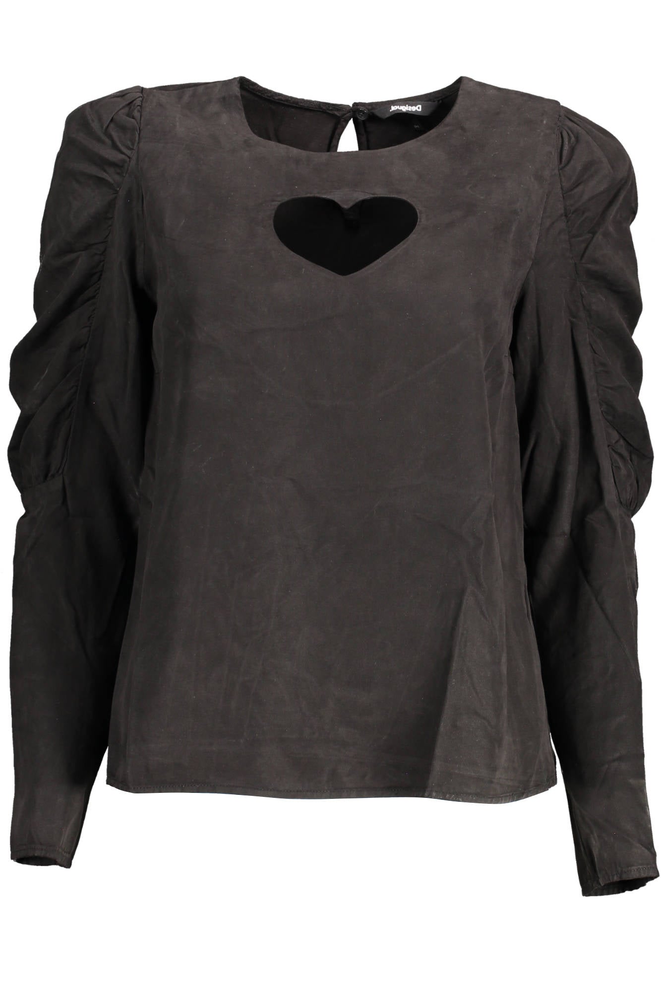 22WWBW07_NERO_2000 – Stylisches Damenlangarmshirt in Schwarz mit Kontrastdetails – Größe: S, M, L, XL – Farbe: Nero