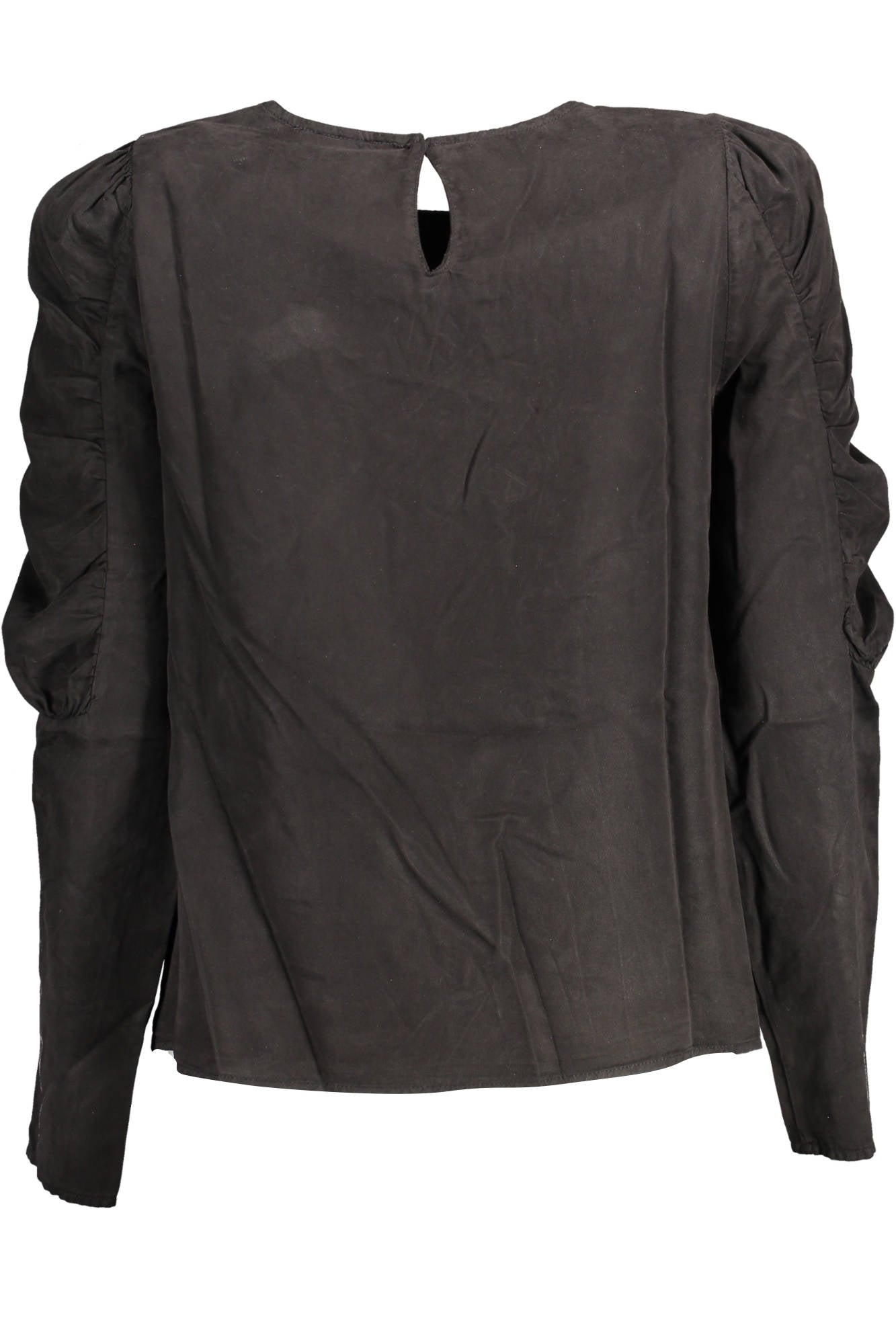 22WWBW07_NERO_2000 – Stylisches Damenlangarmshirt in Schwarz mit Kontrastdetails – Größe: S, M, L, XL – Farbe: Nero