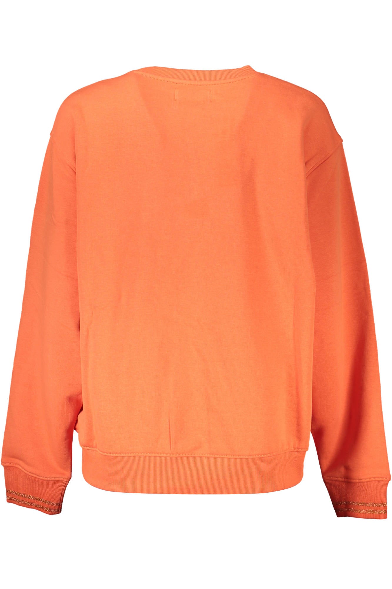 23SWSK01_ARANCIO_3148 – Stylisches Damen-Sweatshirt in Orange – Langarm mit Applikationen – Größe: L, XL, 2XL – Farbe: Arancione