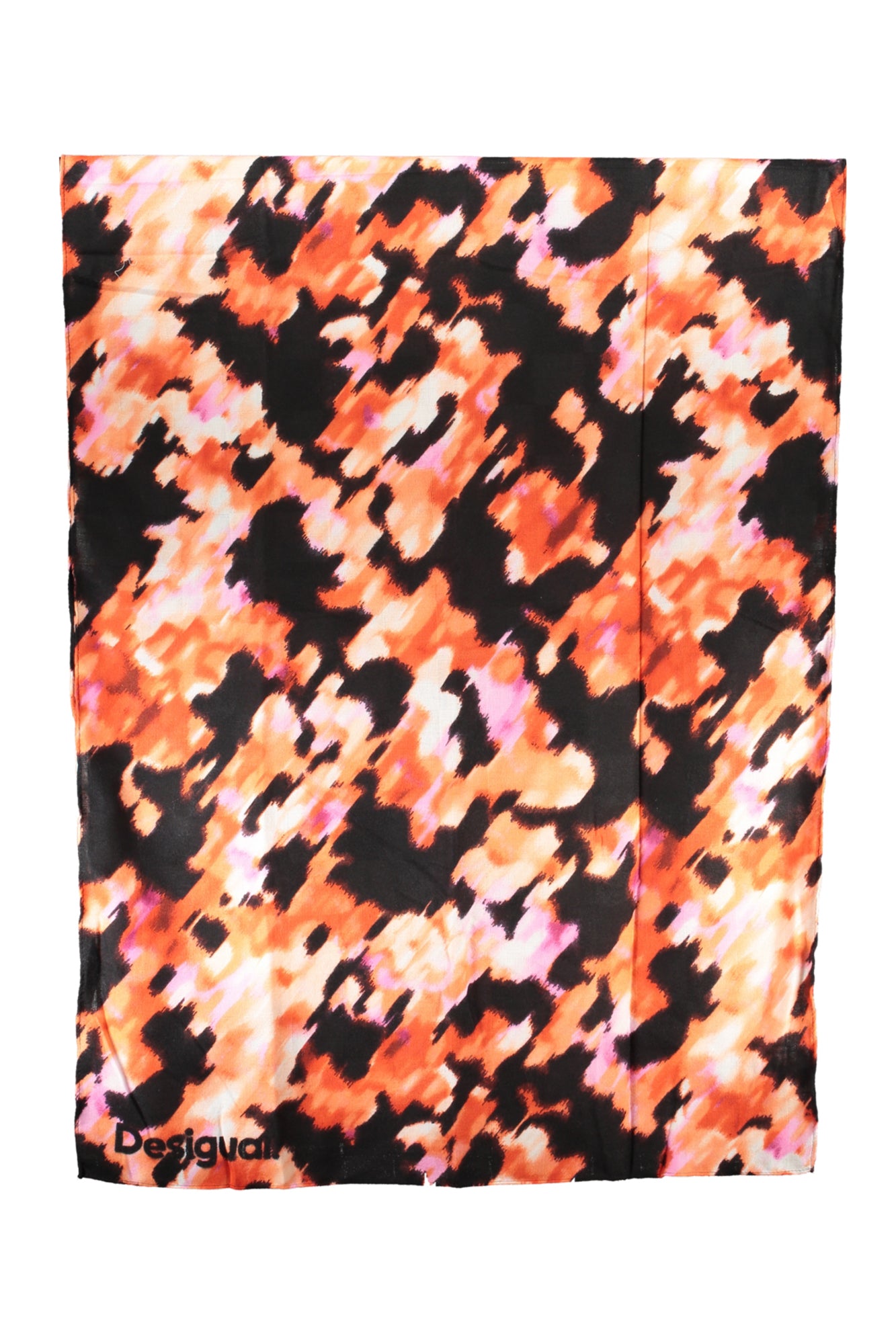 23WAWA19_RS3029 – Rosa Damenschal mit auffälligem Druck und Logo, 180x96 cm – Größe: UNI – Farbe: Rosa