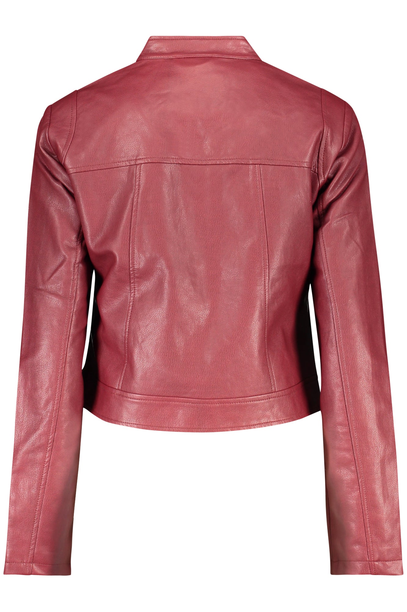 26SWEW09_RO3192 – Rote Damenjacke mit Taschen, Reißverschluss & Knopfdetails – Größe: XS, S, M, L, XL – Farbe: Rosso