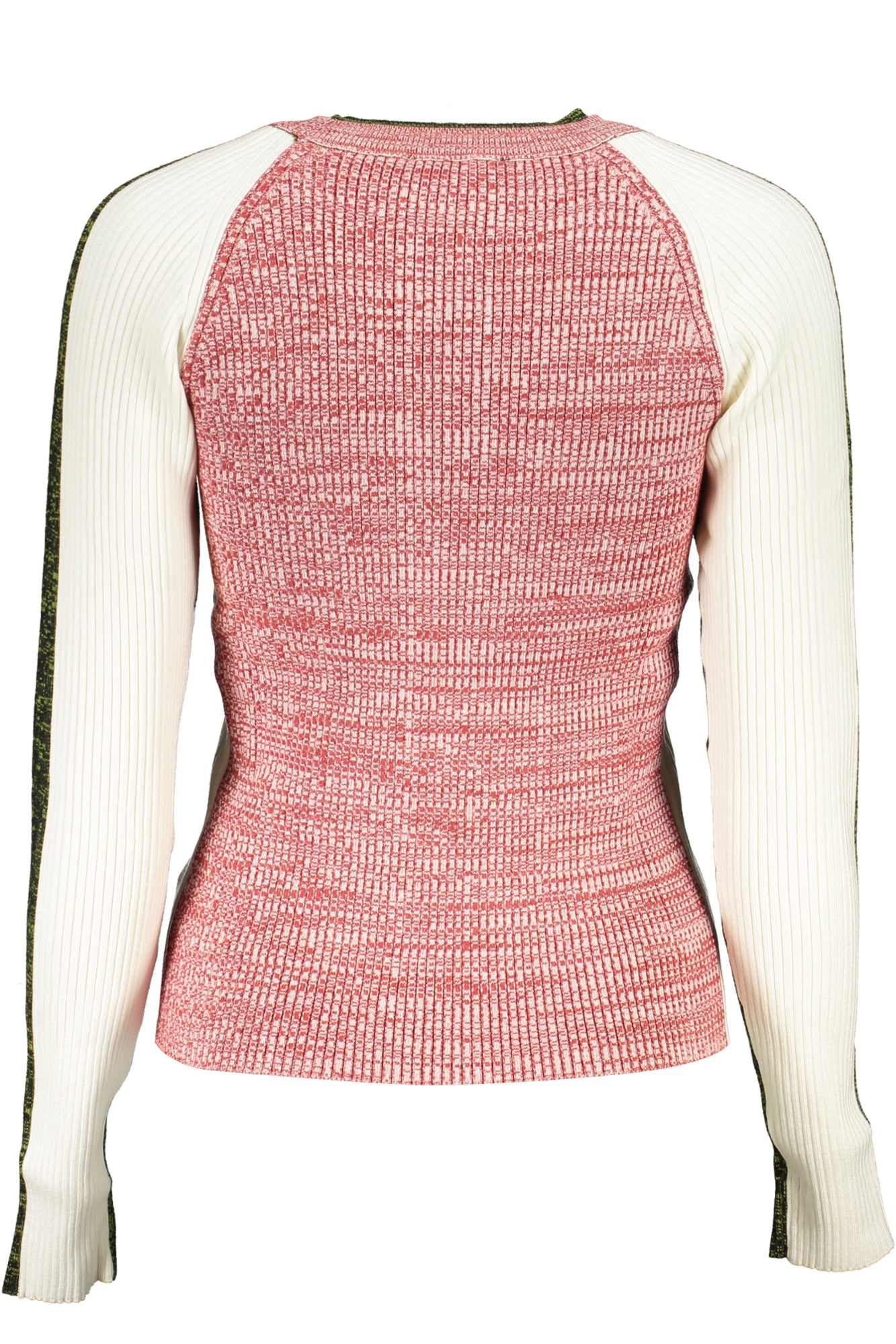 23WWJF19_BI1001 – Weißer Damenpullover mit Rundhals und kontrastierenden Details – Größe: S, M, L, XL – Farbe: Bianco