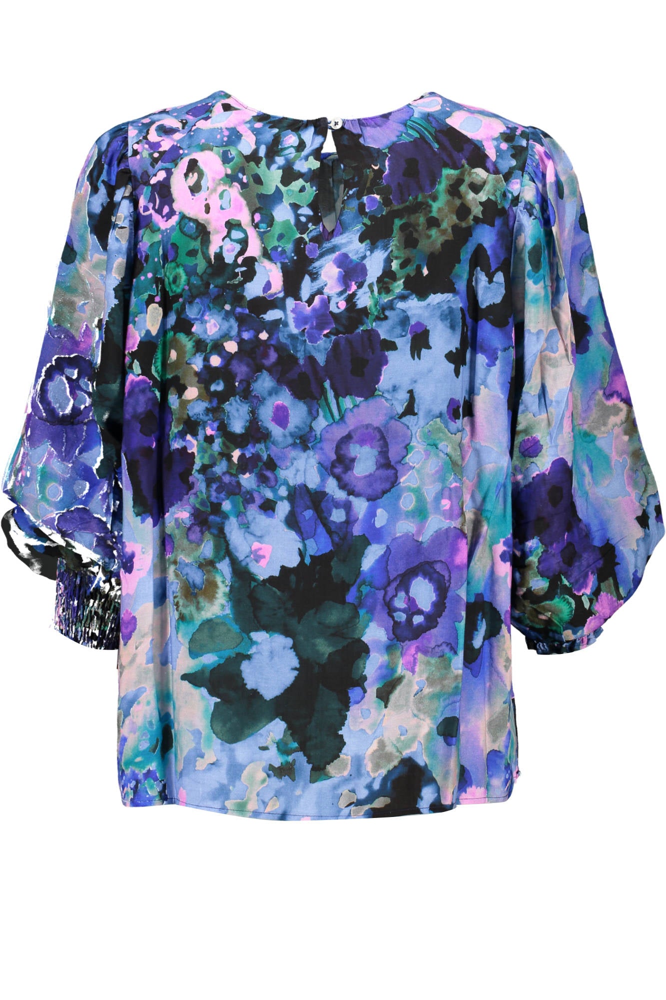 21WWBW30_BLU_5116 – Blauer Damenpullover mit Rundhals und Knopf – Komfortabel & Stilvoll – Größe: XS – Farbe: Blu