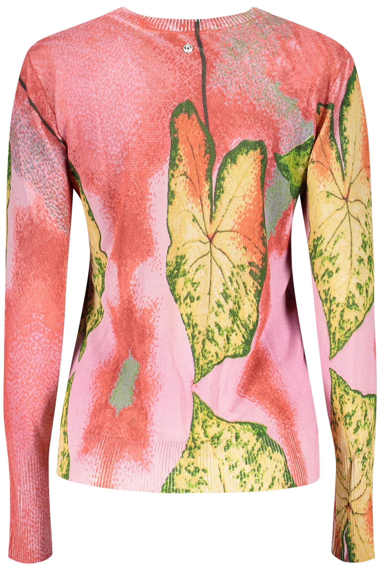 26SWJF45_RS3049 – Rosa Damenpullover mit Muster - Langarmshirt Rundhals – Größe: XS, S, M, L, XL – Farbe: Rosa