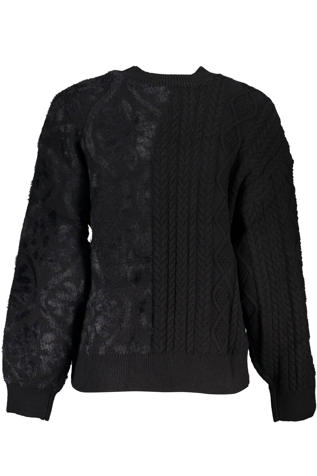 23WWJF50_NE2000 – Stylischer Damen Rollkragenpullover in Schwarz mit Details und Logo – Größe: S, M, L, XL, 2XL – Farbe: Nero