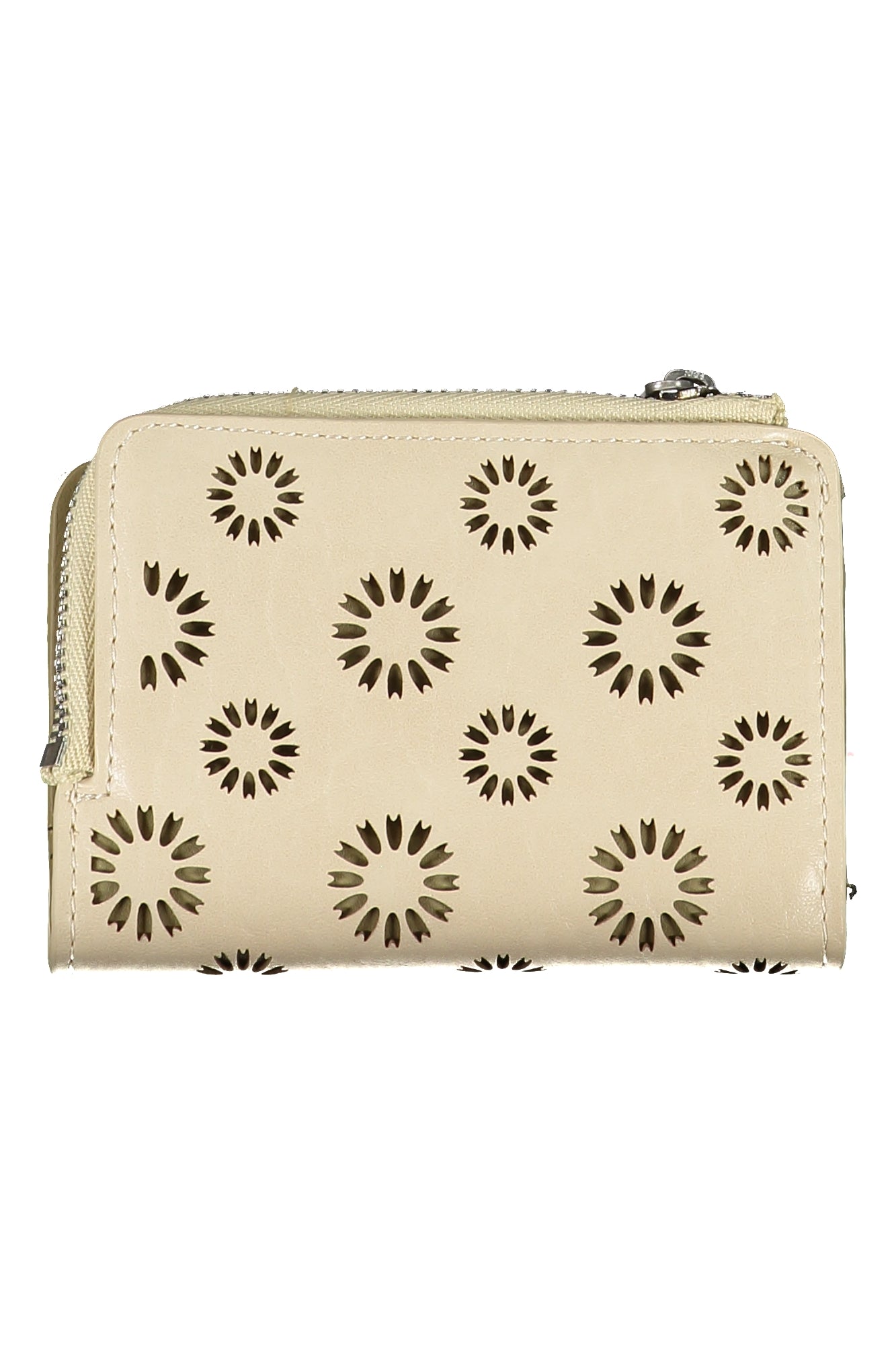 24SAYP04_BE1008 – Beiges Damen-Portemonnaie mit Zwei-Fächer-Design und Kontrastdetails – Größe: UNI – Farbe: Beige