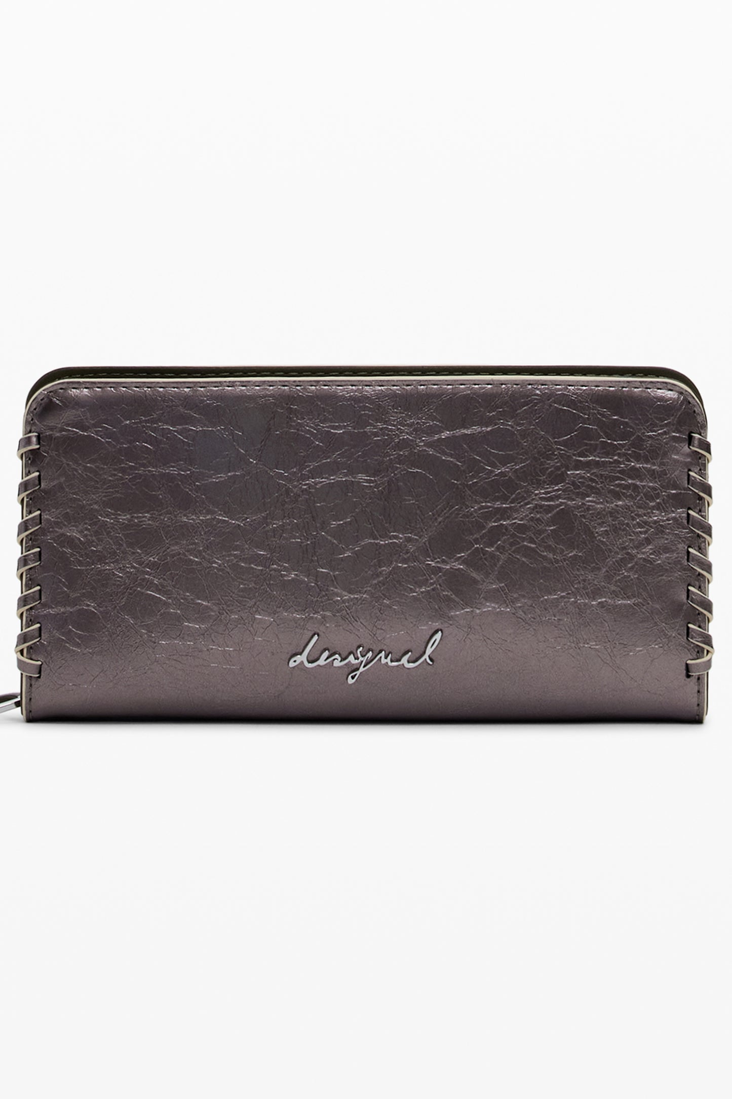 25WAYP42_BR9067 – Kleine Damen-Geldbörse Bronze mit Reißverschluss und Details – Größe: UNI – Farbe: Bronzo