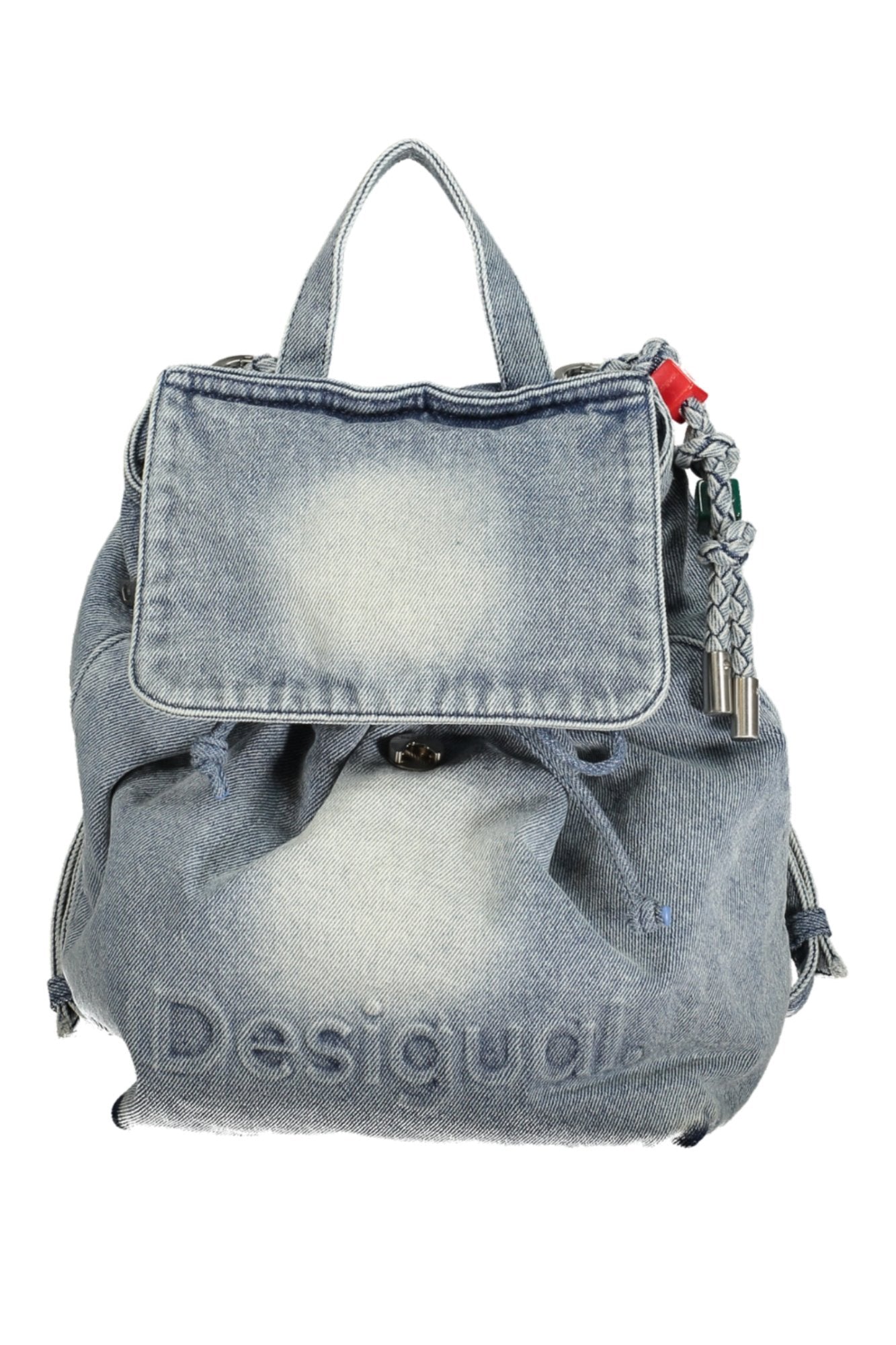 26SAKD07_AZ5005 – Stylischer Damen-Rucksack in Blau mit praktischem Design und Logo-Print – Größe: UNI – Farbe: Azzurro
