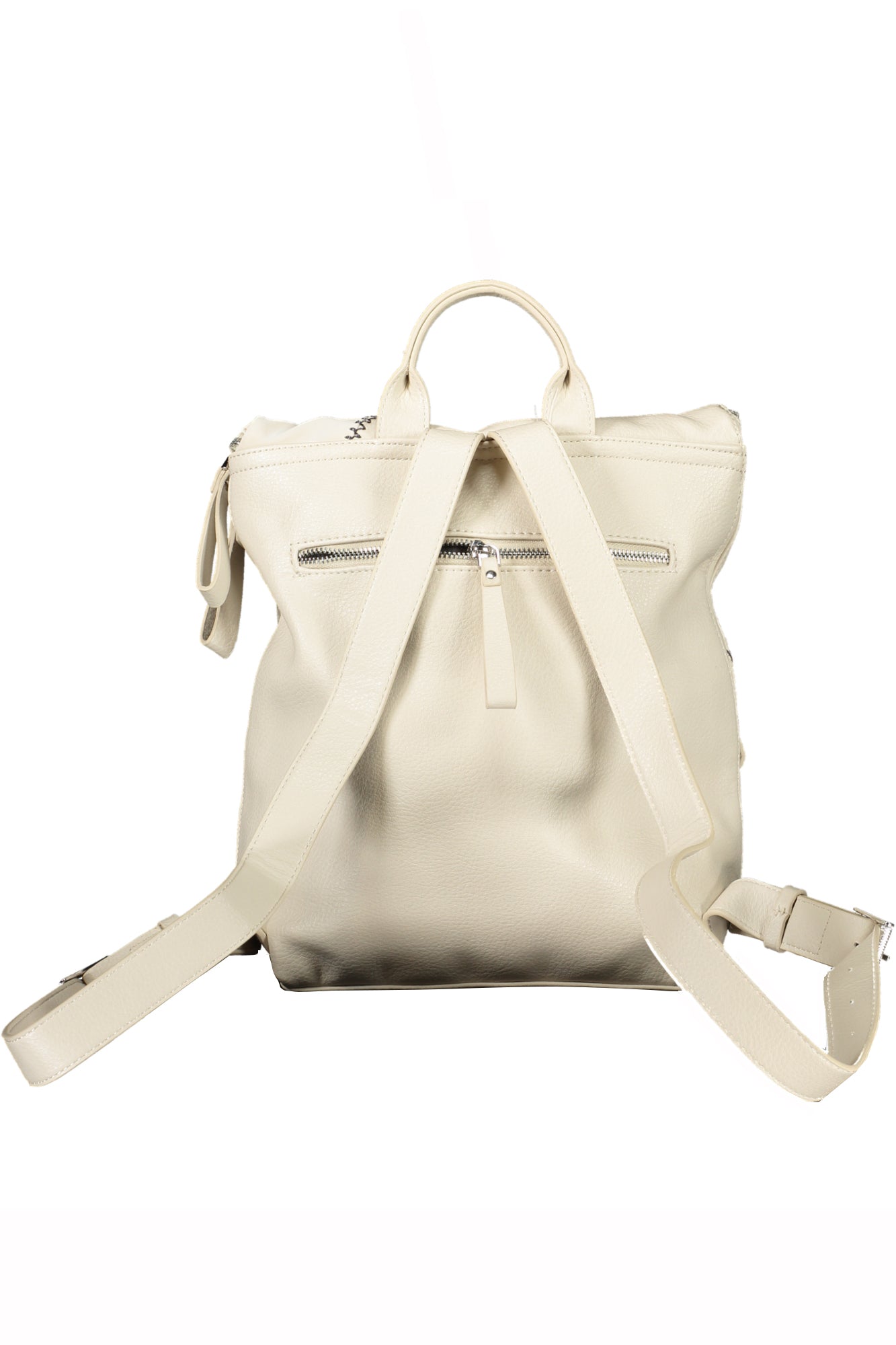 23WAKP10_BE1001 – Damen-Rucksack Beige: Stilvoll mit Kontrastdetails und praktischen Fächern – Größe: UNI – Farbe: Beige
