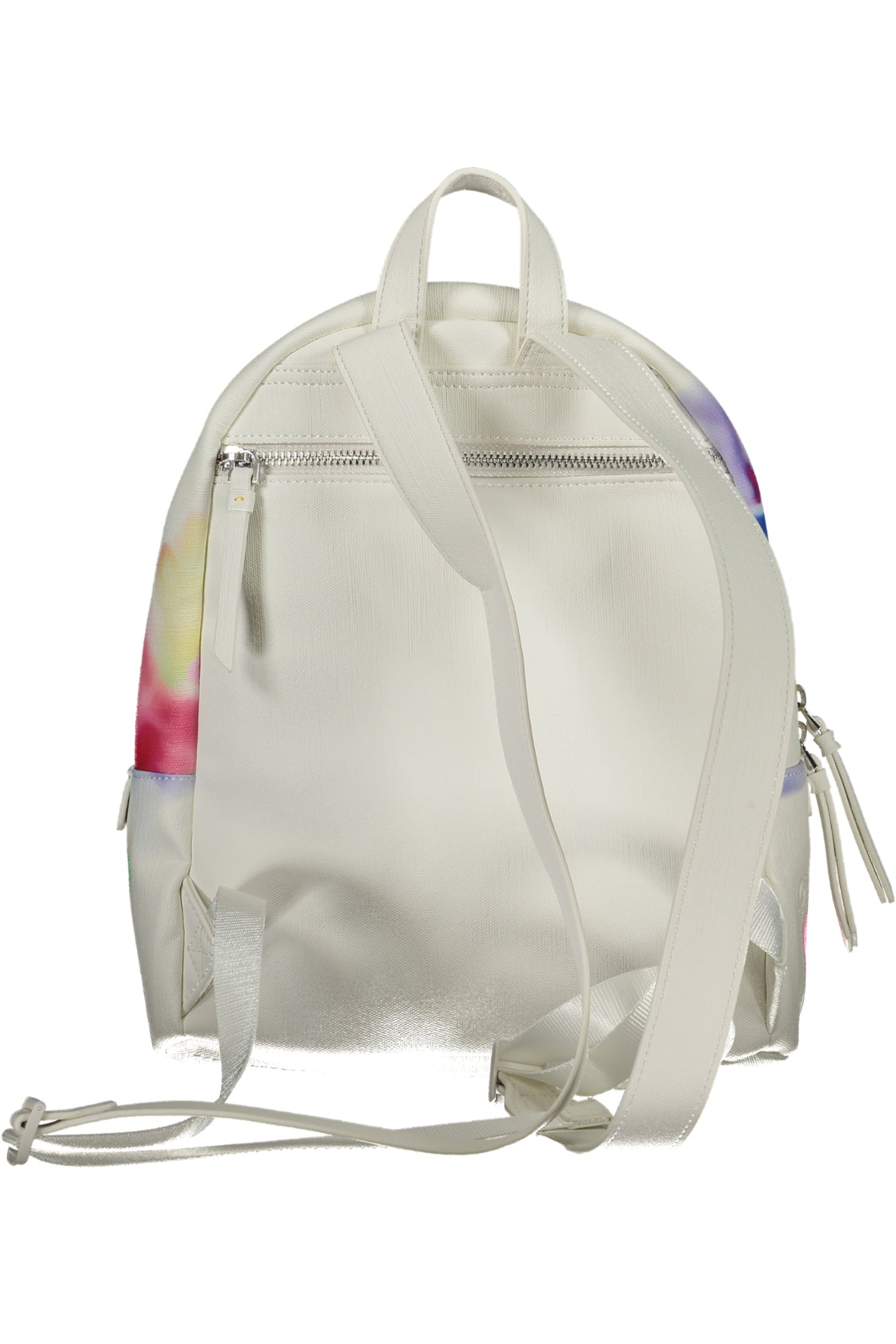 24SAKP14_BI1021 – Moderner Damen Rucksack in Weiß mit Kontrastdetails und Fächern – Größe: UNI – Farbe: Bianco