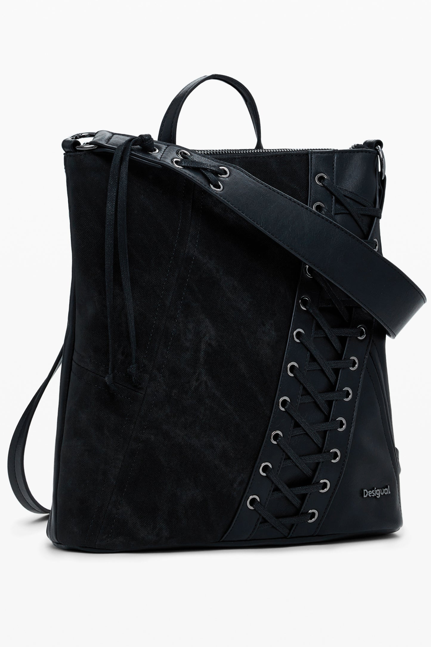 25WAKP12_NE2000 – Stilvoller Mini-Rucksack in Schwarz mit Kontrastdetails und Logo – Größe: UNI – Farbe: Nero