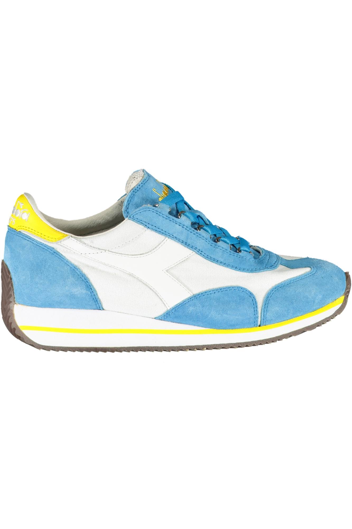 201156030F_AZZURRO_C6164 – Damen Sportschuh Blau mit Kontrastdetails und Extra-Schnürsenkel – Größe: 35 ½ – Farbe: Azzurro