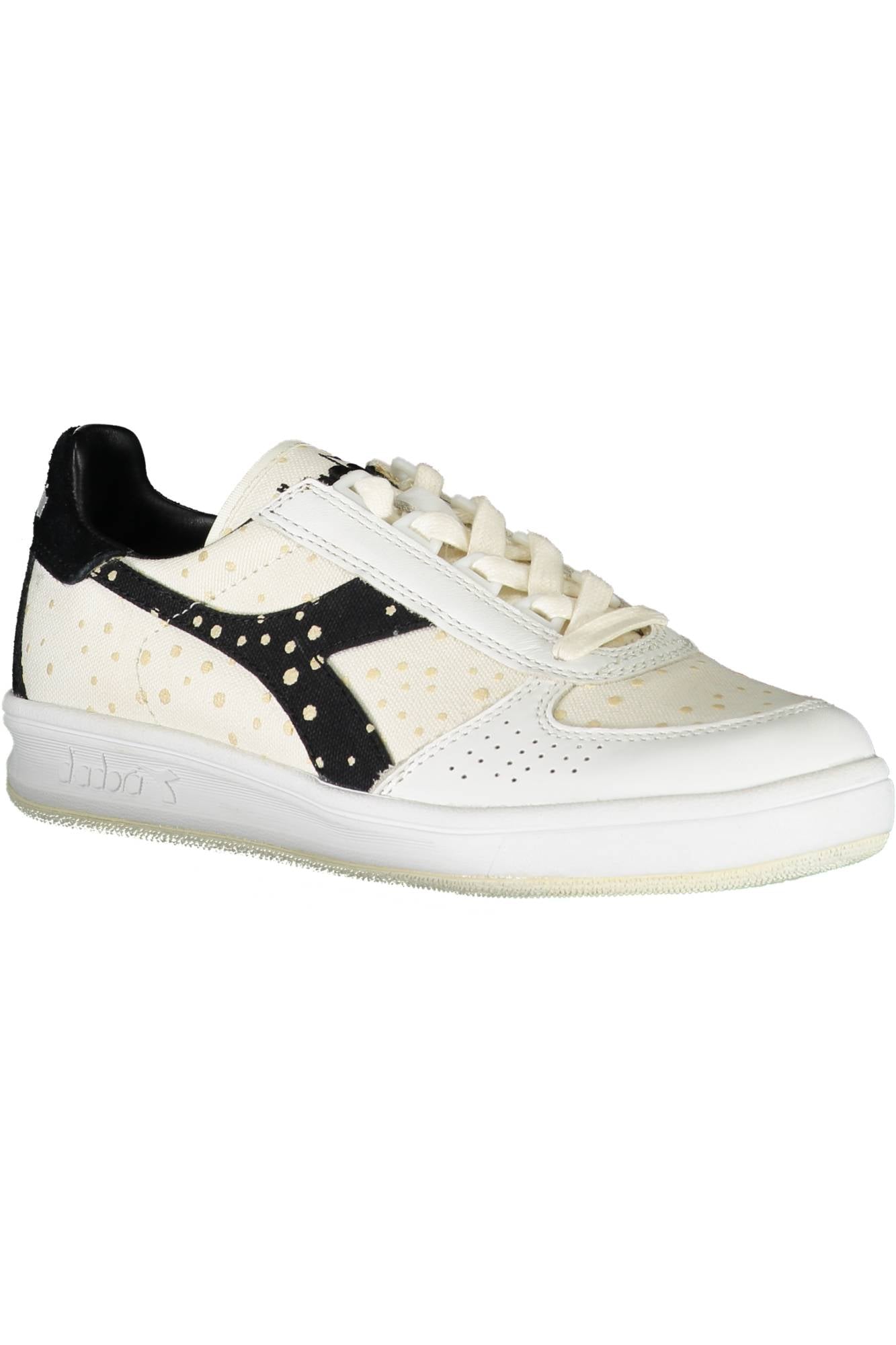 201171879F_BIANCO_C0641 – Weiße Damen Sportschuhe – Stilvolle Sneaker mit Kontrastdetails – Größe: 35 ½, 37 – Farbe: Bianco