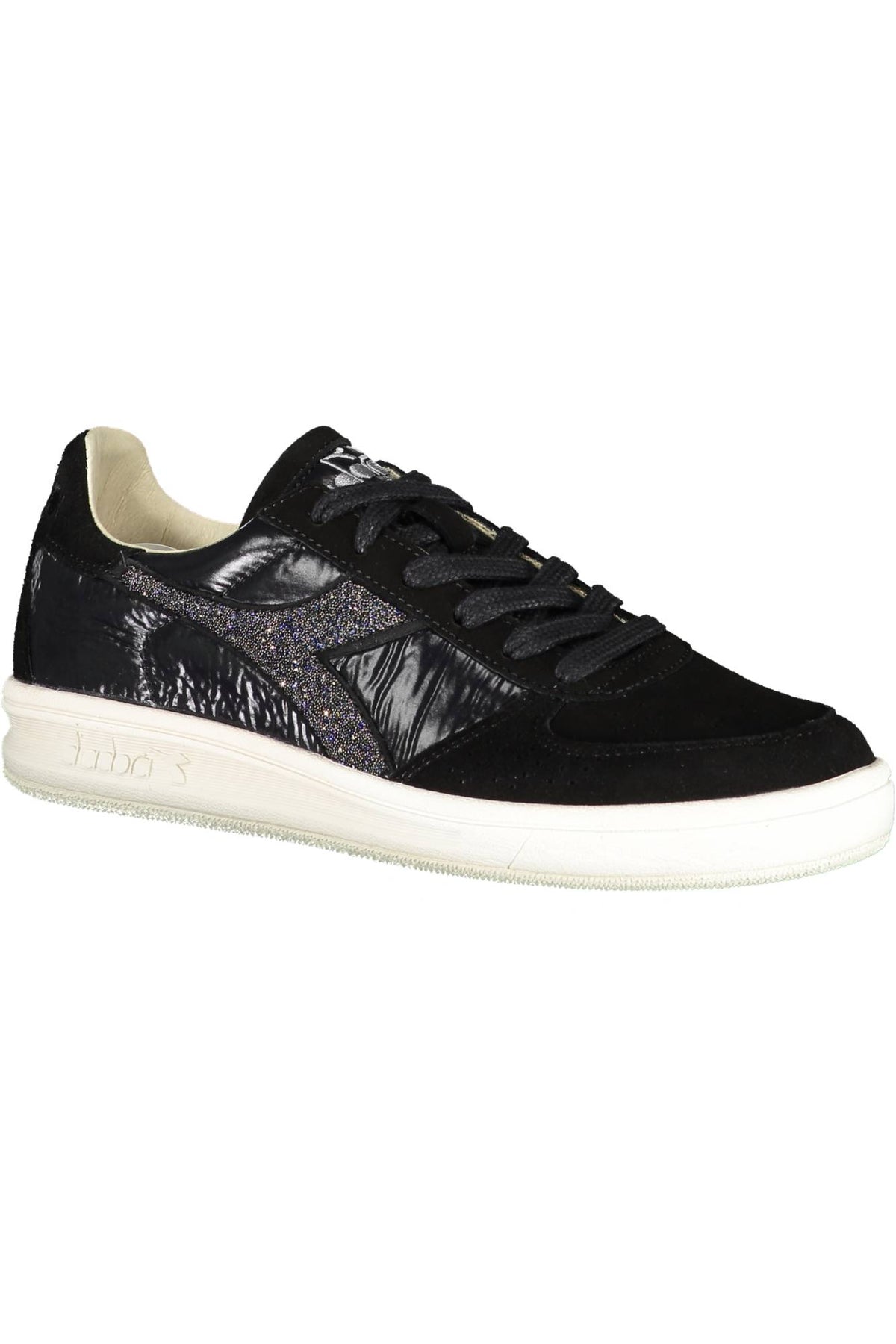 201173885F_NERO_80013 – Eleganter Damen-Sportschuh in Schwarz mit Swarovski und Kontrastdetails – Größe: 36 ½, 37, 38, 38 ½, 36, 40 – Farbe: Nero