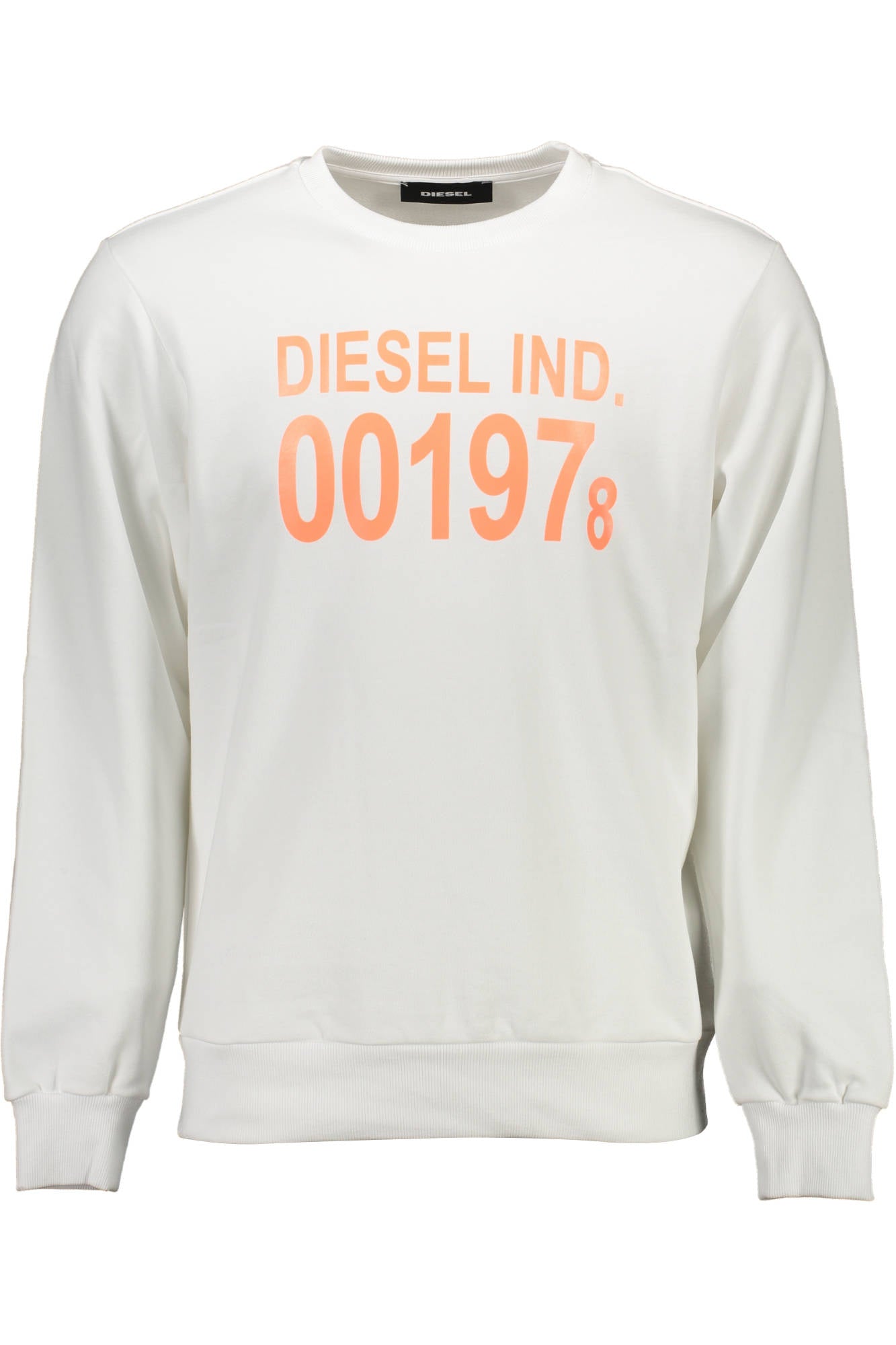 SDPY-S-GIRK_BIANCO_100 – Moderner Herrenpullover in Weiß: Rundhals, Langarm, Statement-Druck – Größe: S, M, L, XL, 2XL – Farbe: Bianco