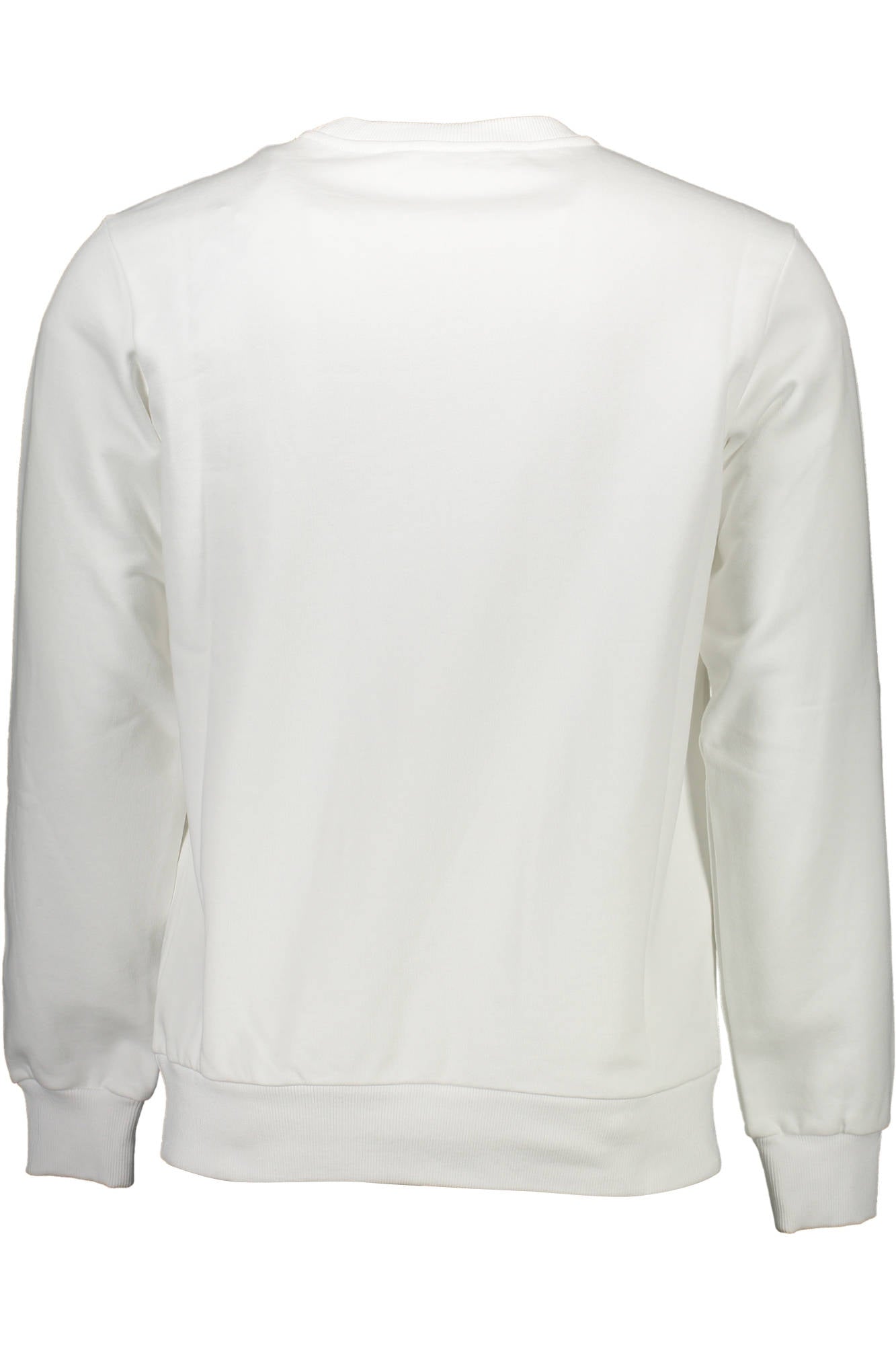 SDPY-S-GIRK_BIANCO_100 – Moderner Herrenpullover in Weiß: Rundhals, Langarm, Statement-Druck – Größe: S, M, L, XL, 2XL – Farbe: Bianco