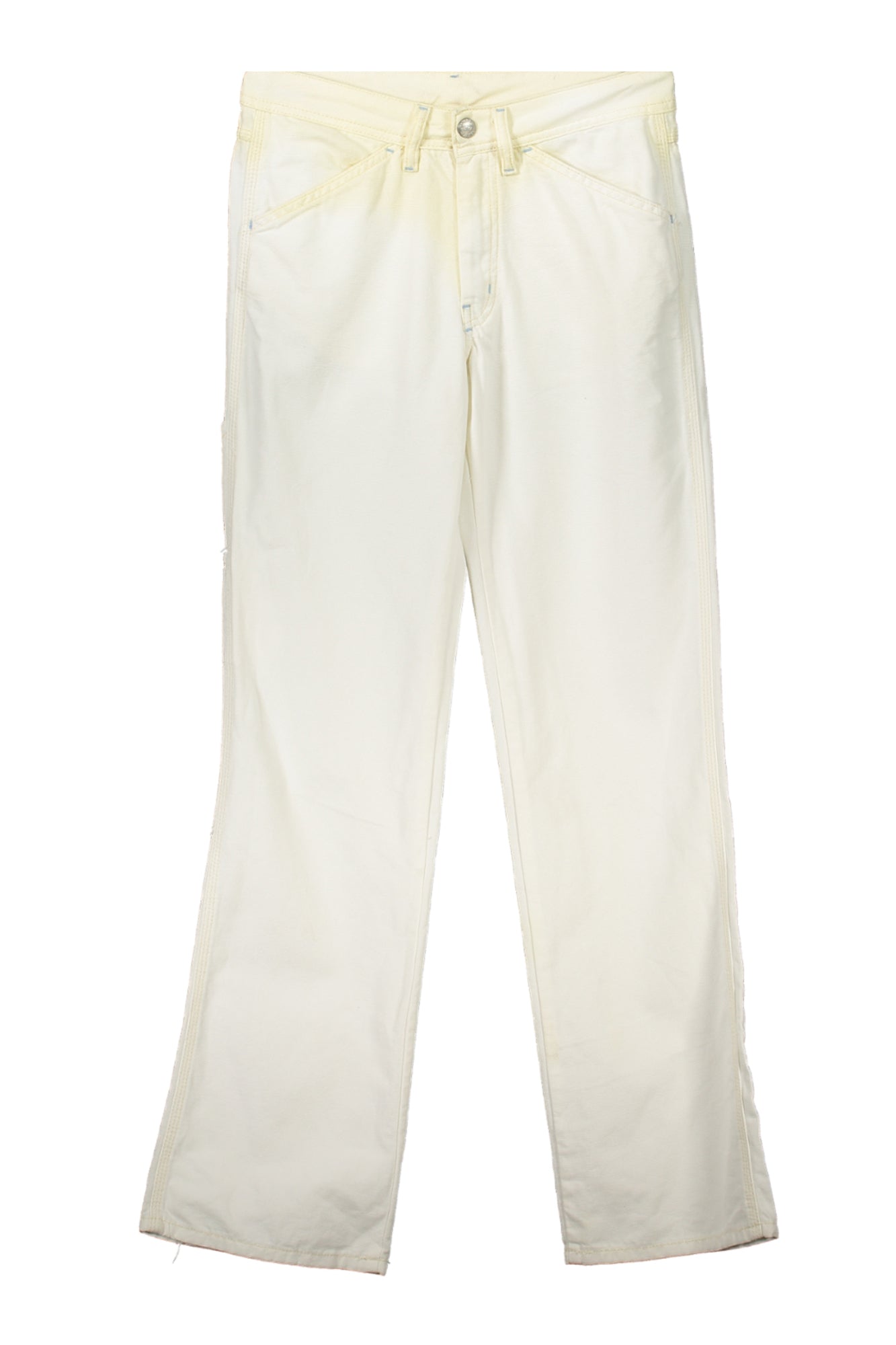 110DWALLING_7CCA4F1_BIANCO100 – Weiße Herren-Röhrenhose mit 4 Taschen und Knopfverschluss – Größe: 27 – Farbe: Bianco