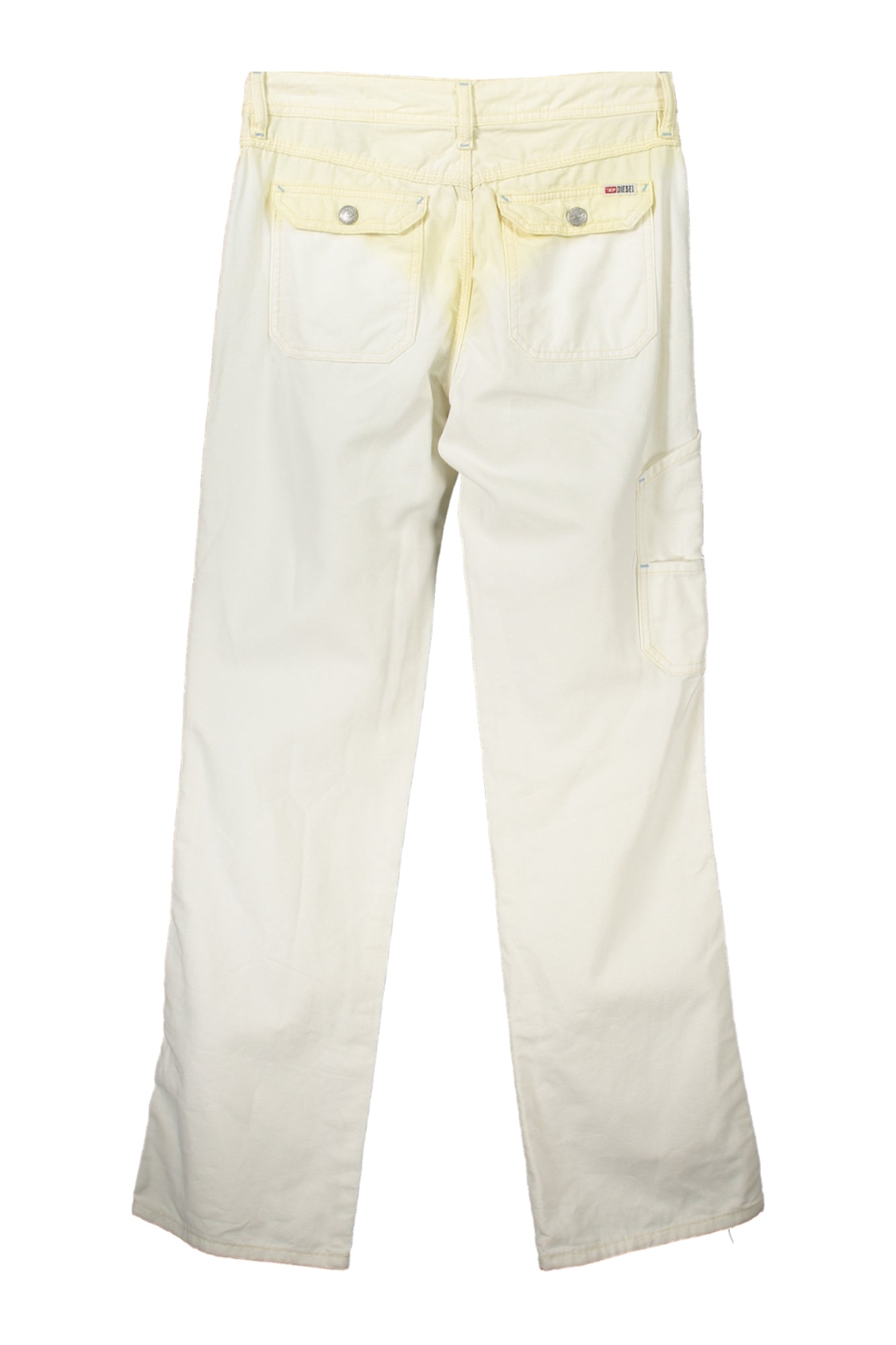 110DWALLING_7CCA4F1_BIANCO100 – Weiße Herren-Röhrenhose mit 4 Taschen und Knopfverschluss – Größe: 27 – Farbe: Bianco