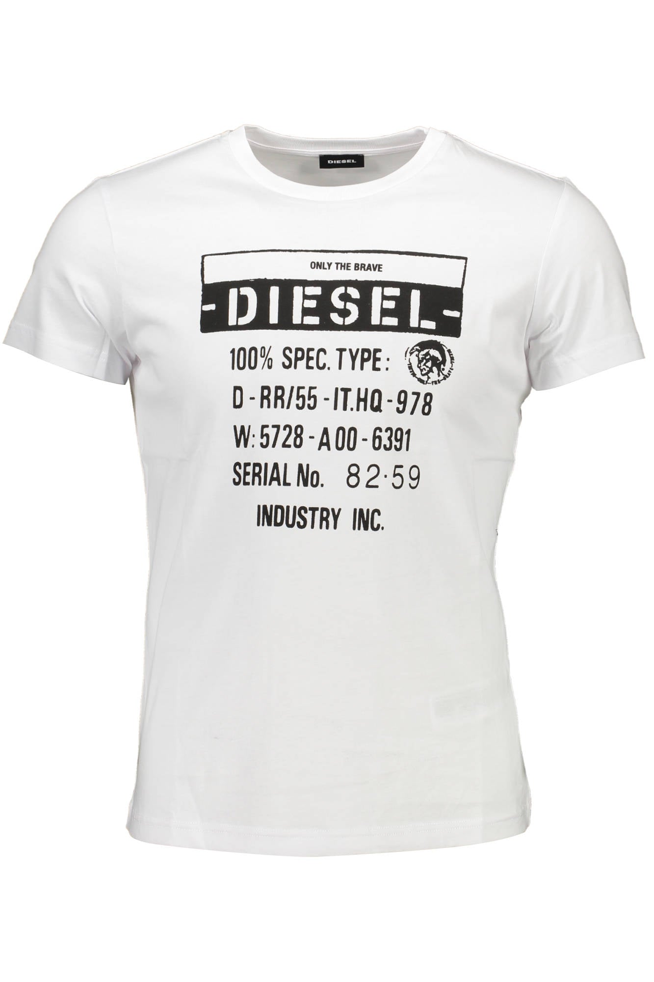 SEFZ-T-DIEGO_BIANCO_100 – Weißes Herren T-Shirt mit Logo & Druck - Kurzarm & Rundhals. – Größe: XL – Farbe: Bianco