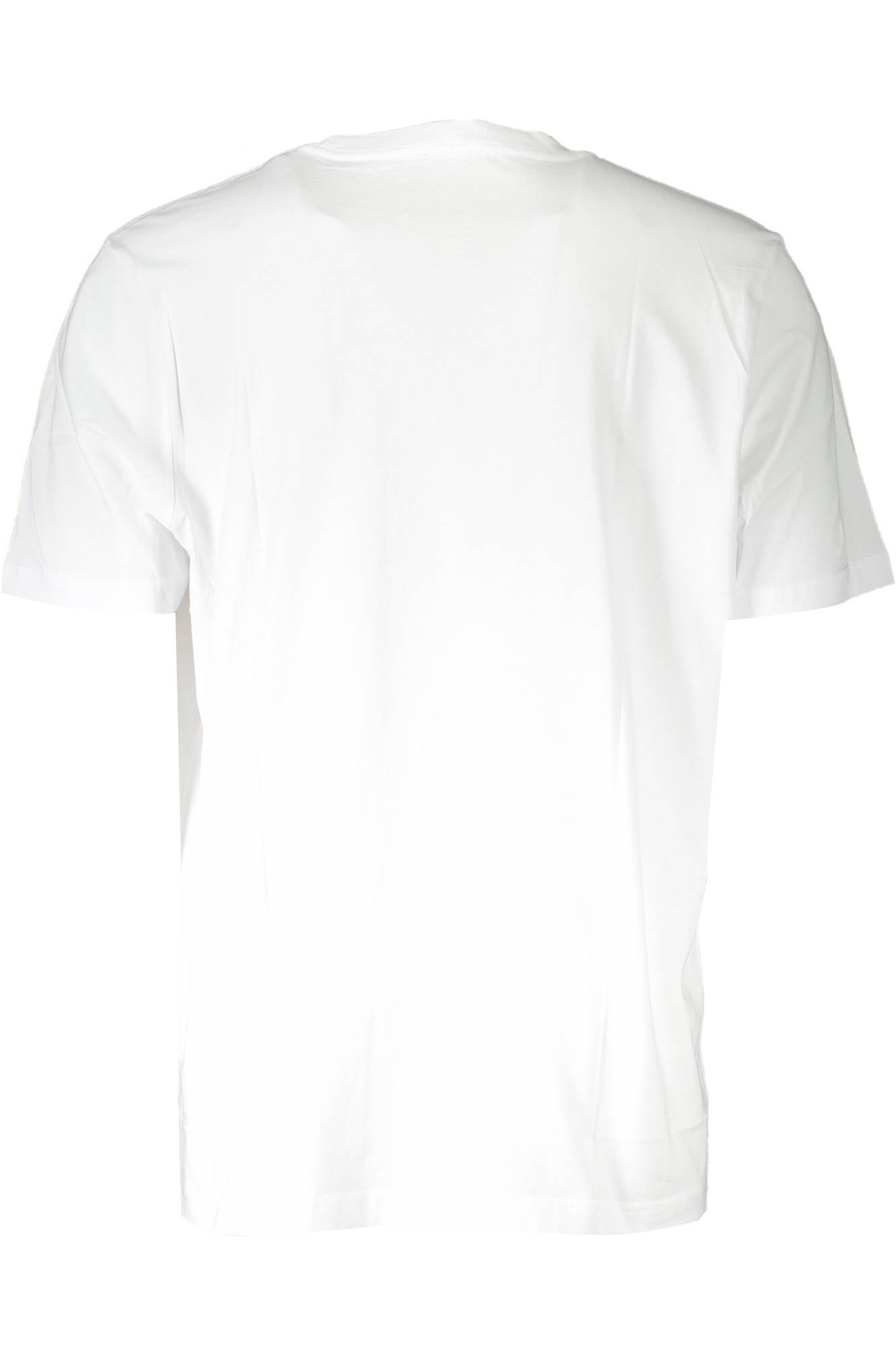 SD92-T-JUST_BIANCO_100 – Weißes Herren T-Shirt: Kurzarm & Rundhalsausschnitt mit Logo Applikation – Größe: M, L, XL, 2XL – Farbe: Bianco