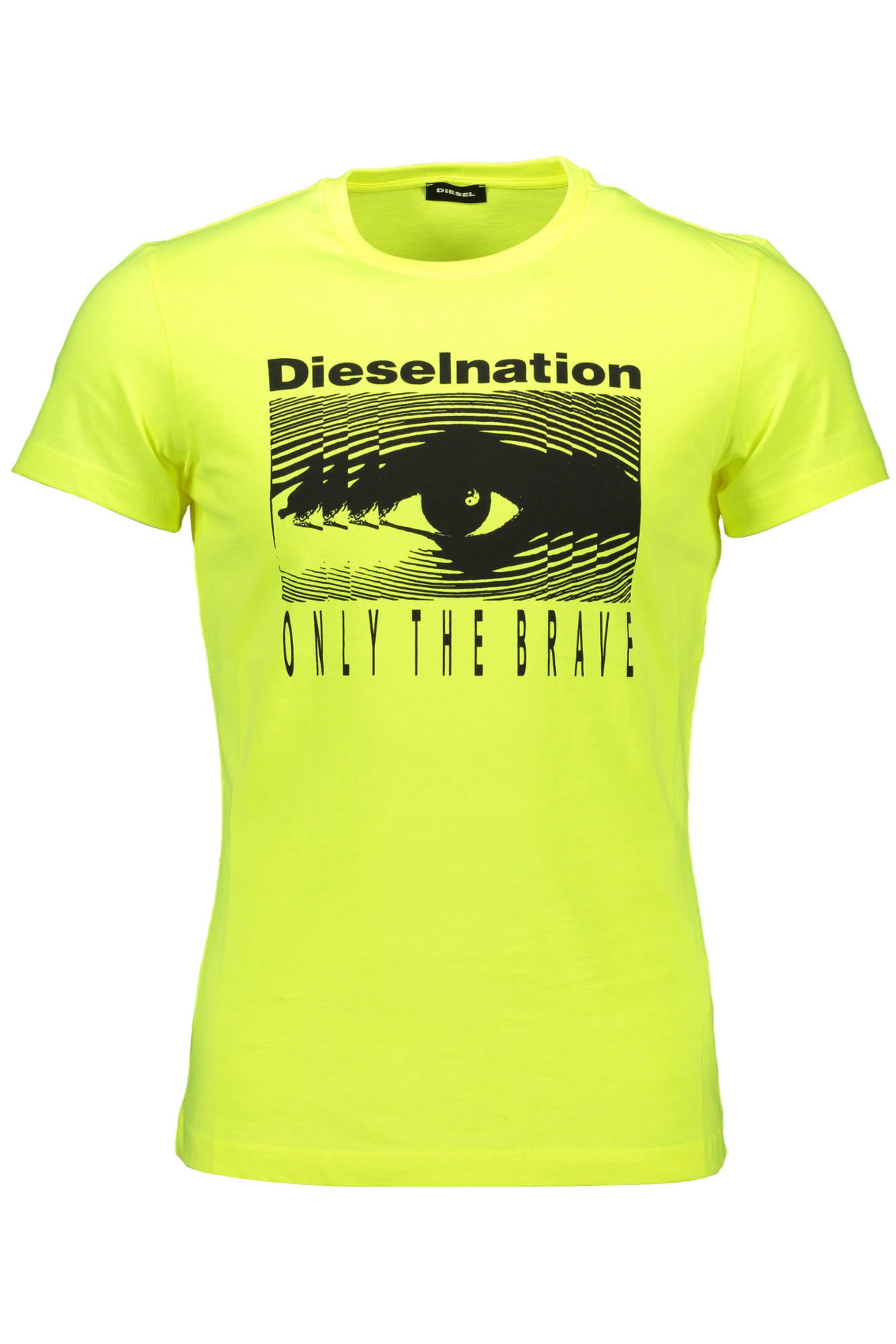 S4E1-T-DIEGO_GIALLO_23F – Herren Gelbes Kurzarm T-Shirt mit Print und Rundhalsausschnitt – Größe: XL, 2XL – Farbe: Giallo