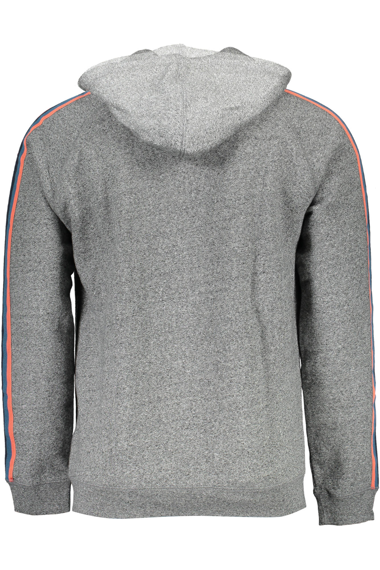 86720_GRIGIO_0000 – Graues Herren-Sweatshirt mit Kapuze und Reißverschluss, Kontrastdetails – Größe: S, M, XL, 2XL – Farbe: Grigio