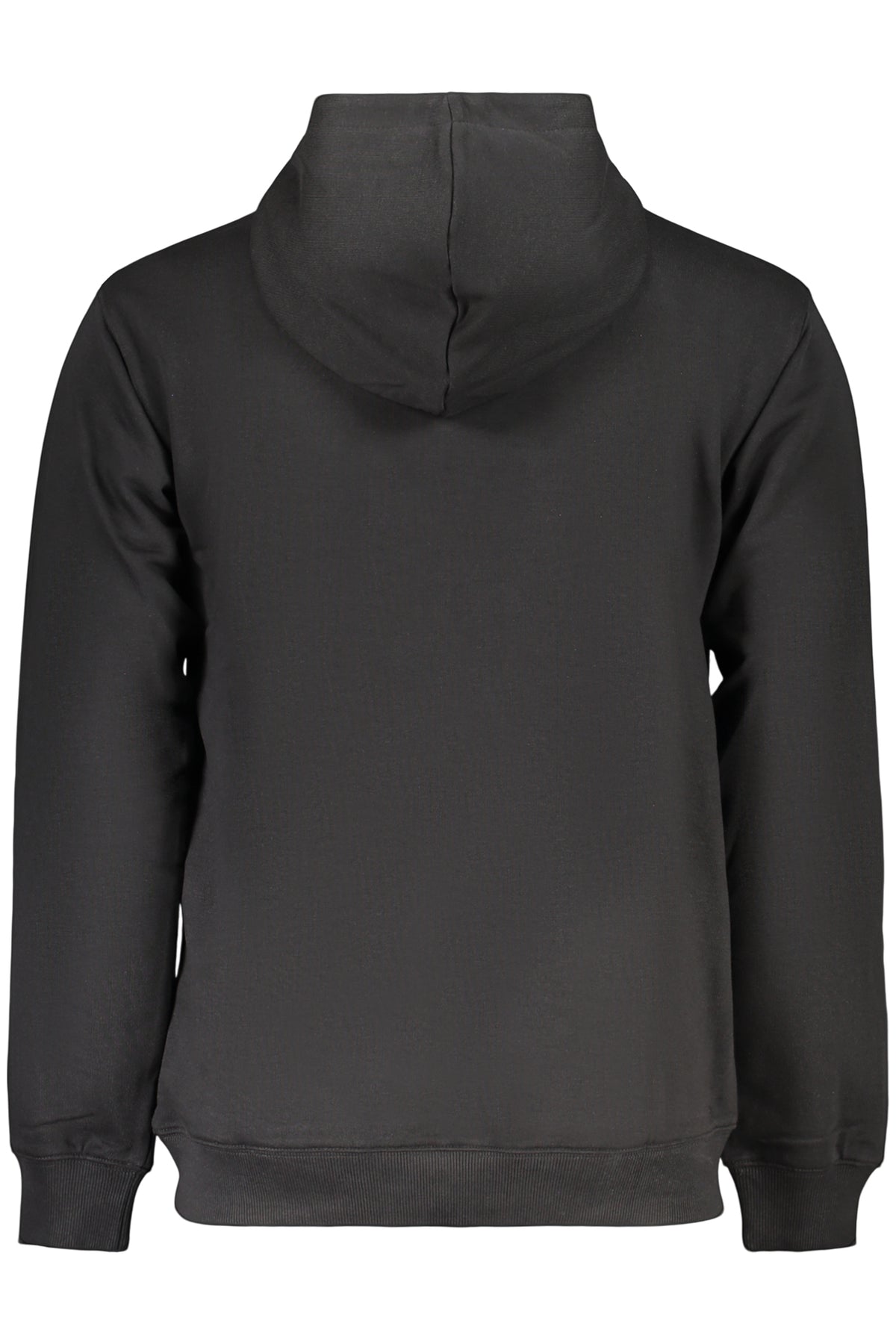 FAU0227_NE80010 – Herren-Schwarz-Sweatshirt aus Bio-Baumwolle mit Kapuze und Tasche – Größe: S, M, L, XL, 2XL – Farbe: Nero