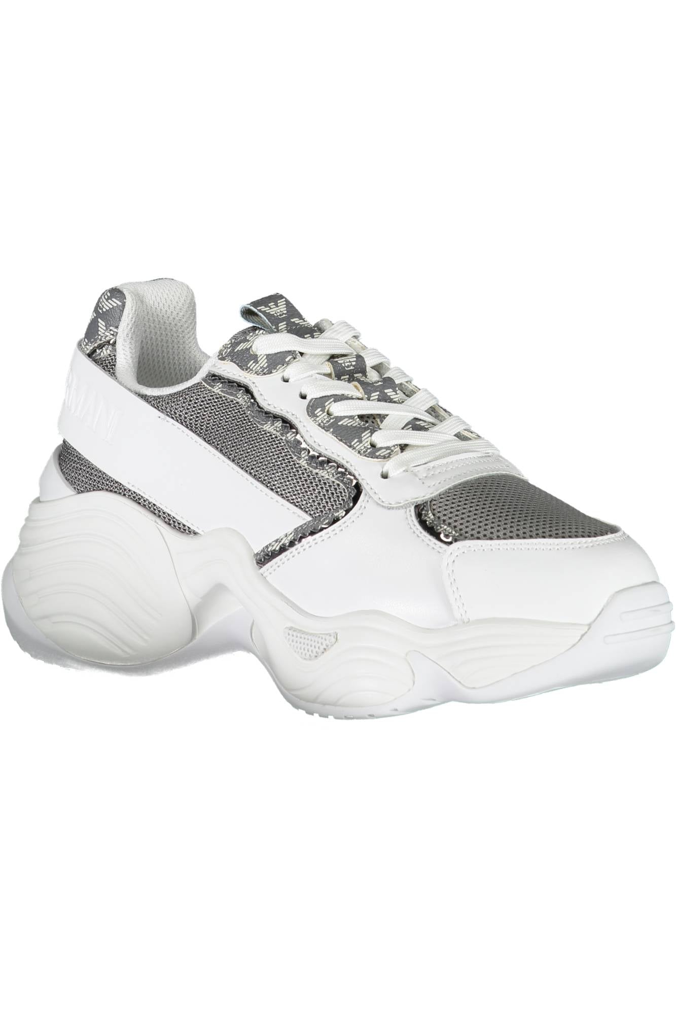 X3X088-XM328_BIANCO_N108 – Damen Sportschuh Weiß – Stilvoll mit 5 cm Sohle & Kontrastelementen – Größe: 35 – Farbe: Bianco