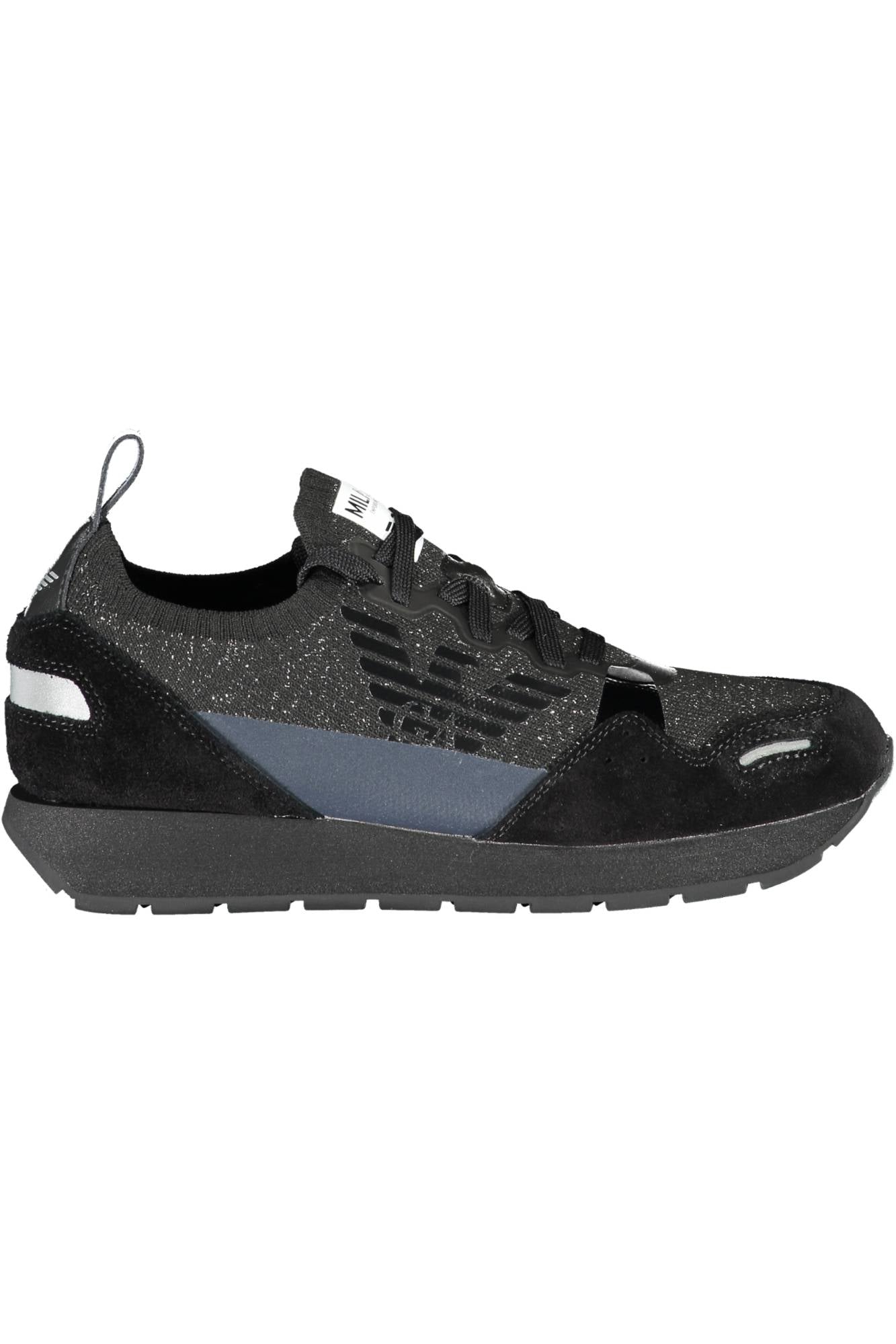 X3X116-XM512_NERO_N118 – Stylischer Damen-Sportschuh in Schwarz mit Kontrastdetails & Druck – Größe: 35 – Farbe: Nero