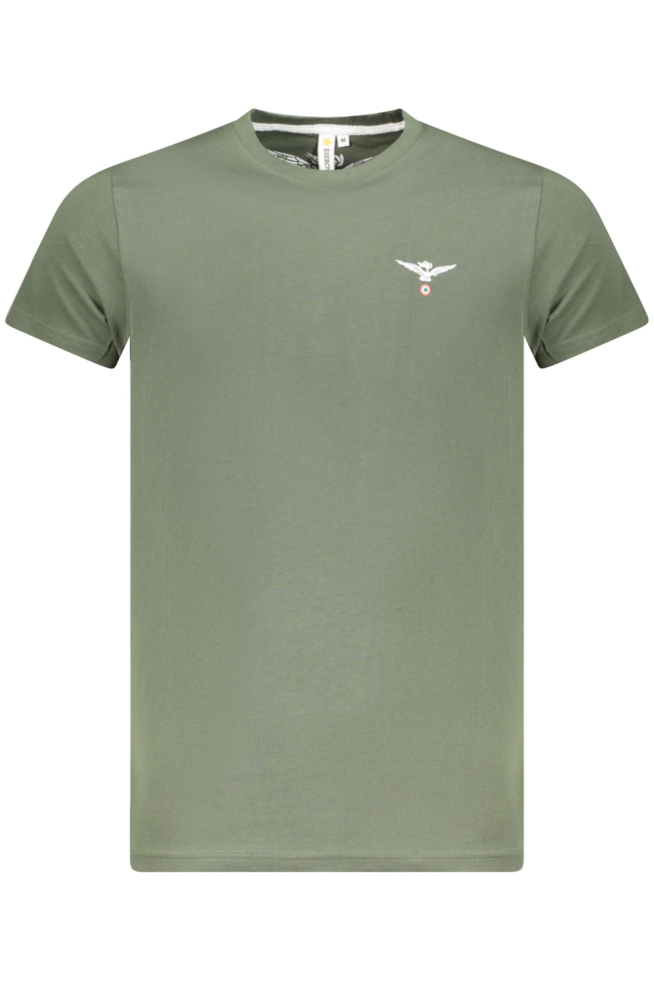 S5S636-5586_VE058 – Herren T-Shirt mit Adlerdruck in Grün - Kurzarm & Rundhals Design – Größe: S, M, L, XL, 2XL, 3XL – Farbe: Verde