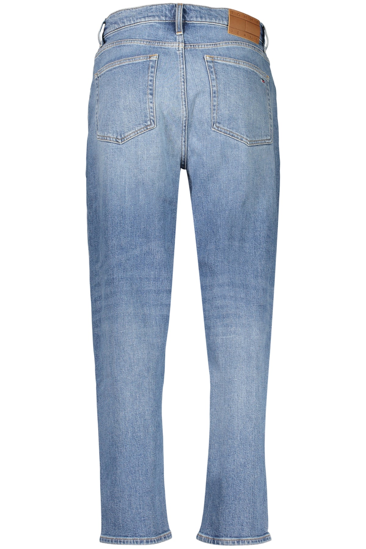 DW0DW22994_BL1A5 – Stylische Mom Jeans Damen Blau: Tapered Fit & Stickerei Details – Größe: 25L30, 26L30, 27L30, 28L30, 29L30, 30L30, 31L30, 32L30 – Farbe: Blu