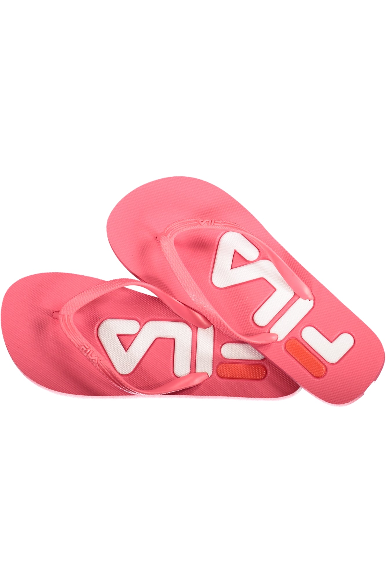 FFW0005F_RS40117 – Trendige Damen Zehentrenner-Sandalen in Rosa mit Logo-Design – Größe: 36, 37, 38, 39, 40, 41, 42 – Farbe: Rosa