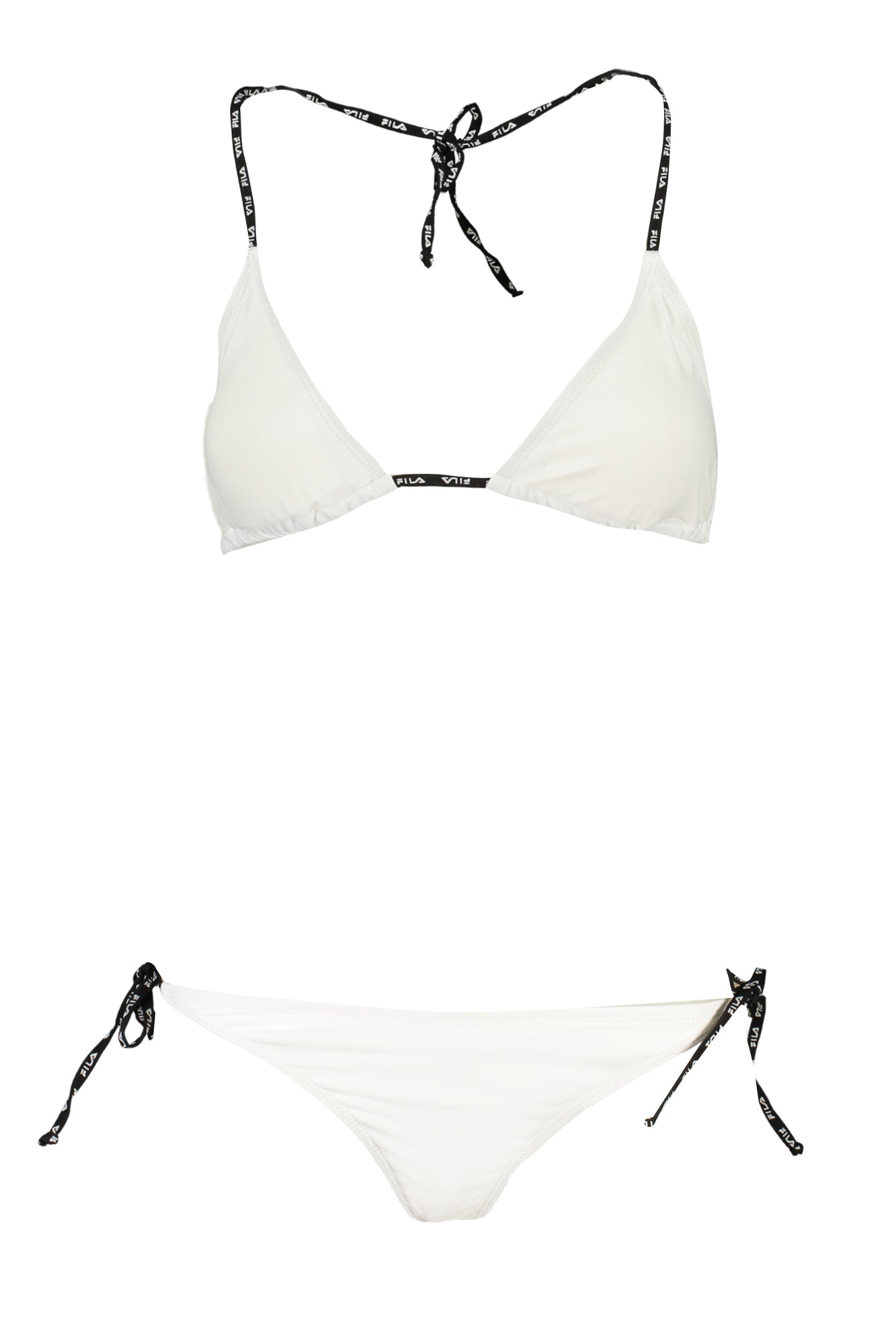 FAW0478_BI10001 – Trendiger Damen Triangel-Bikini in Weiß mit herausnehmbaren Cups – Größe: S – Farbe: Bianco
